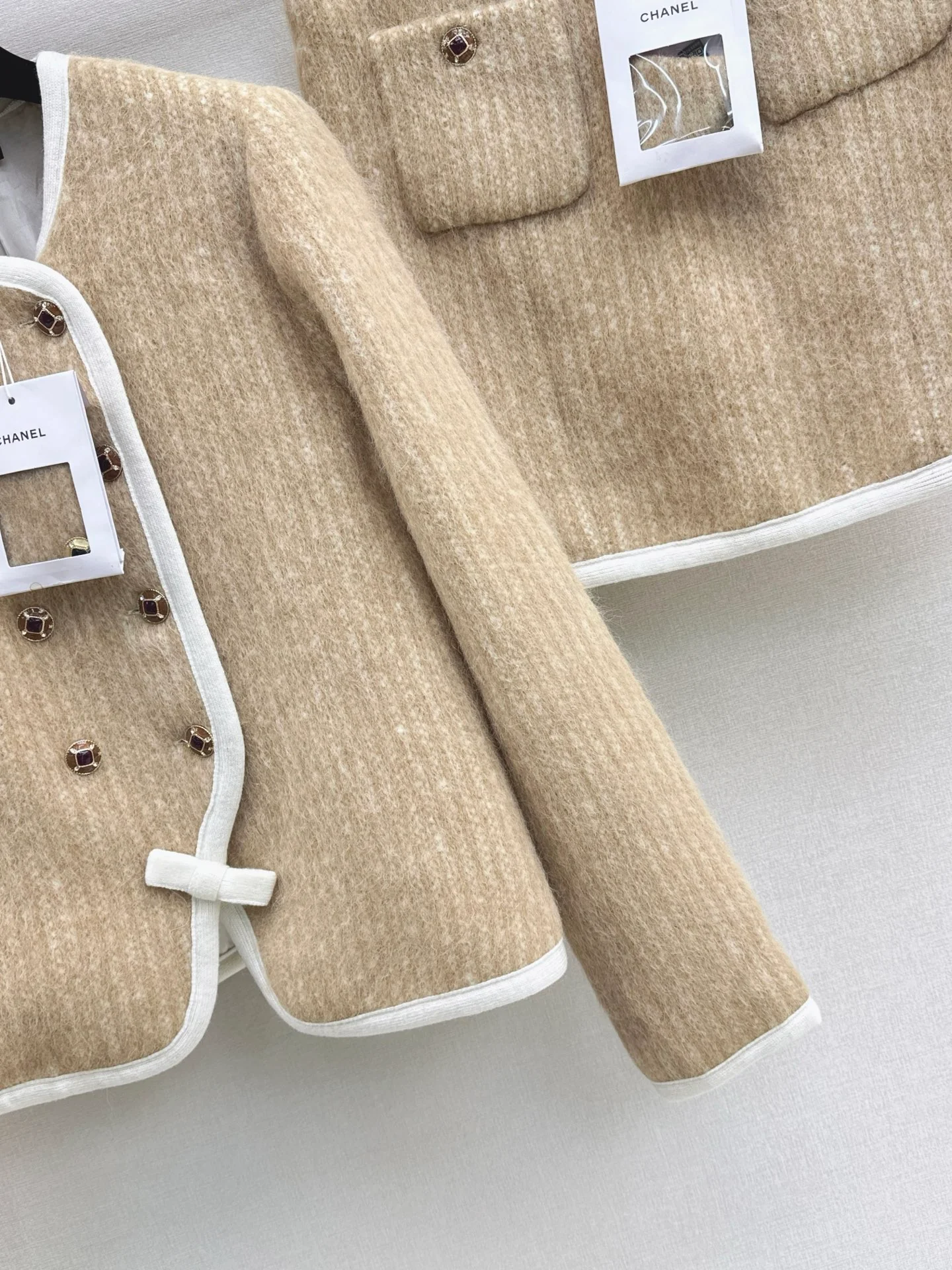 Chan 26ss woolen jacket skirts outfit sets