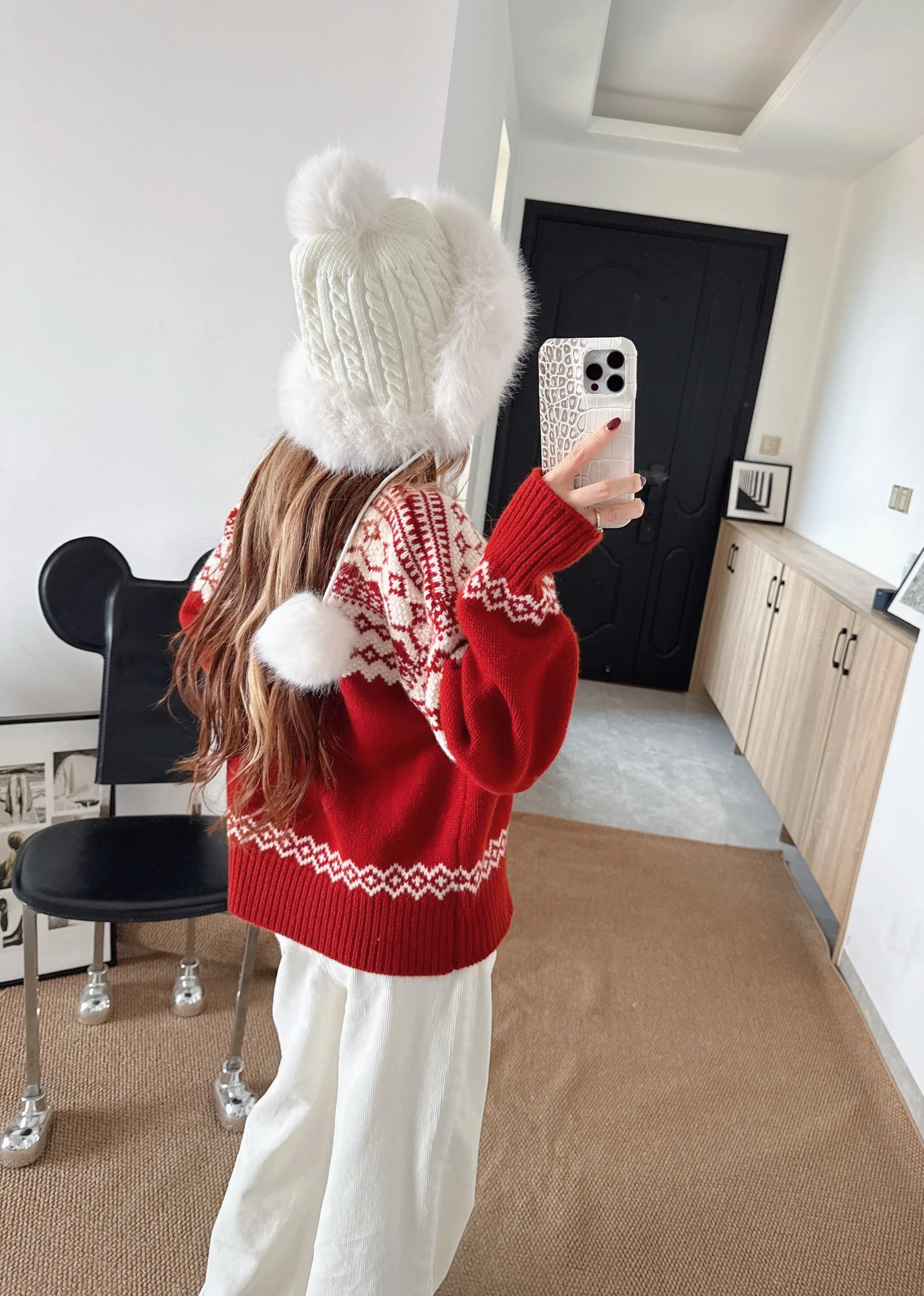 Ralp 26ss fair isle knit sweater