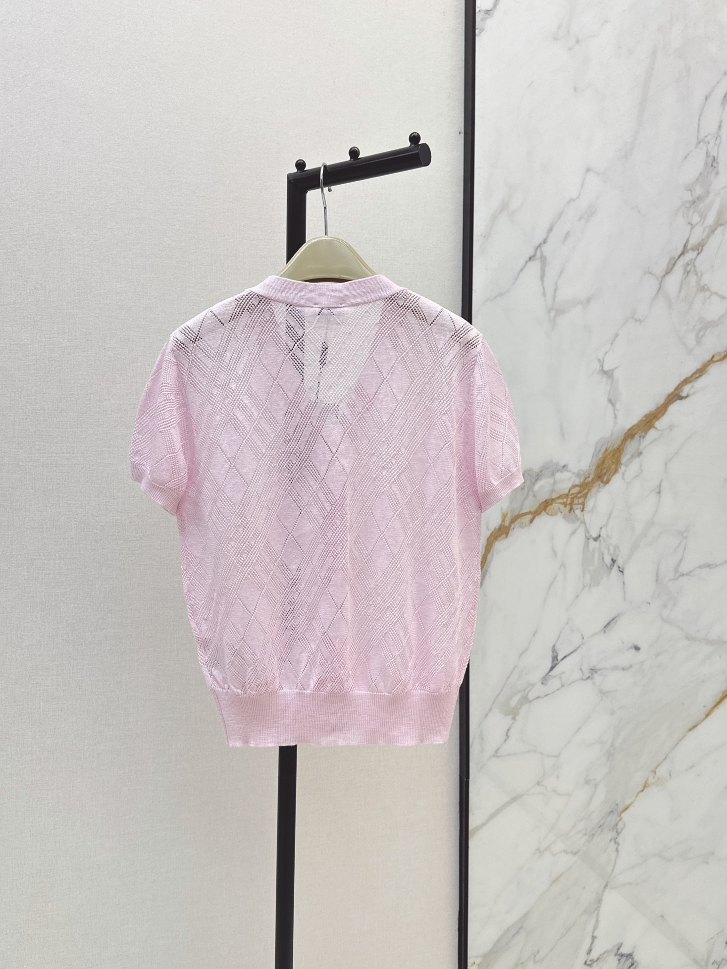 Bur 26ss check jacquard knitwear