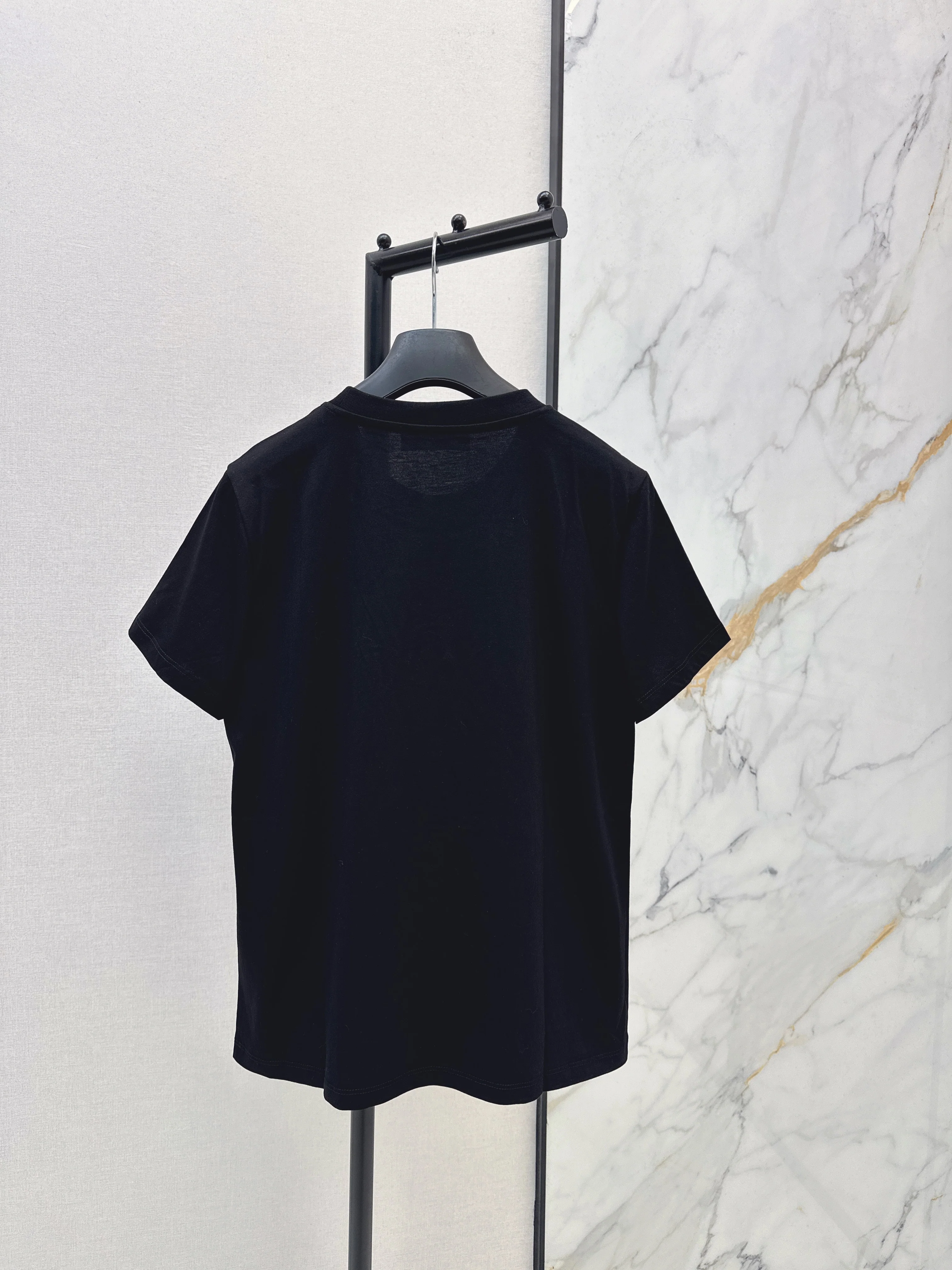 CD 26ss 3d embroidery beading t-shirts