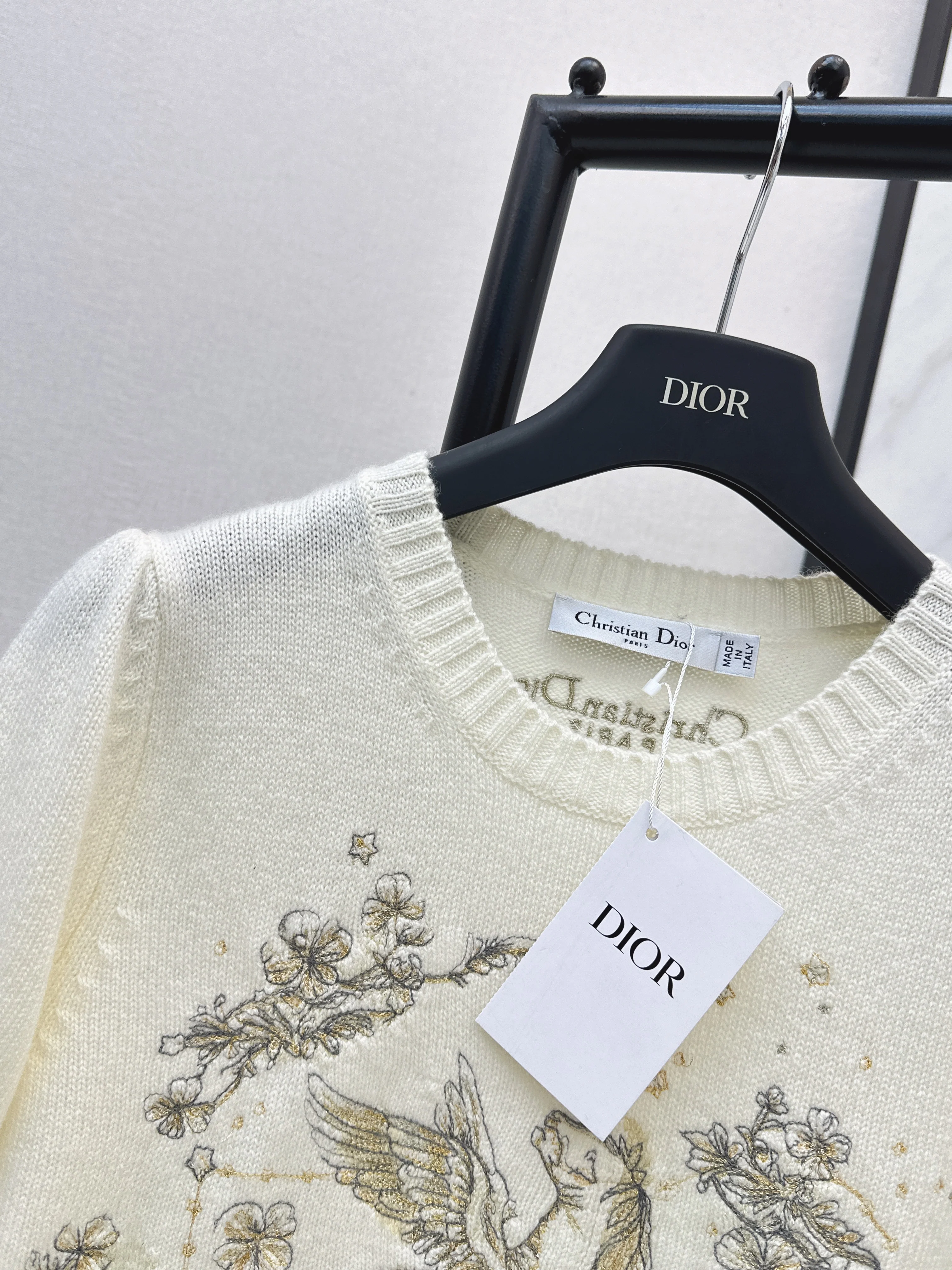 CD 26ss embroidery cashmere sweater