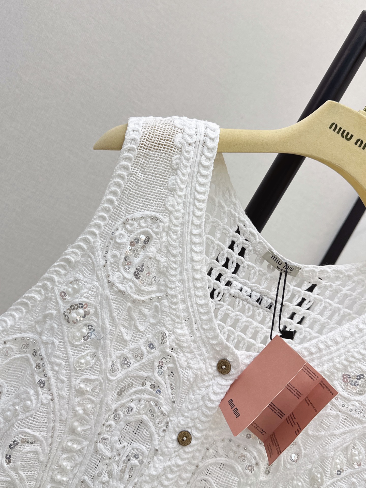 Miu 26ss crochet vest