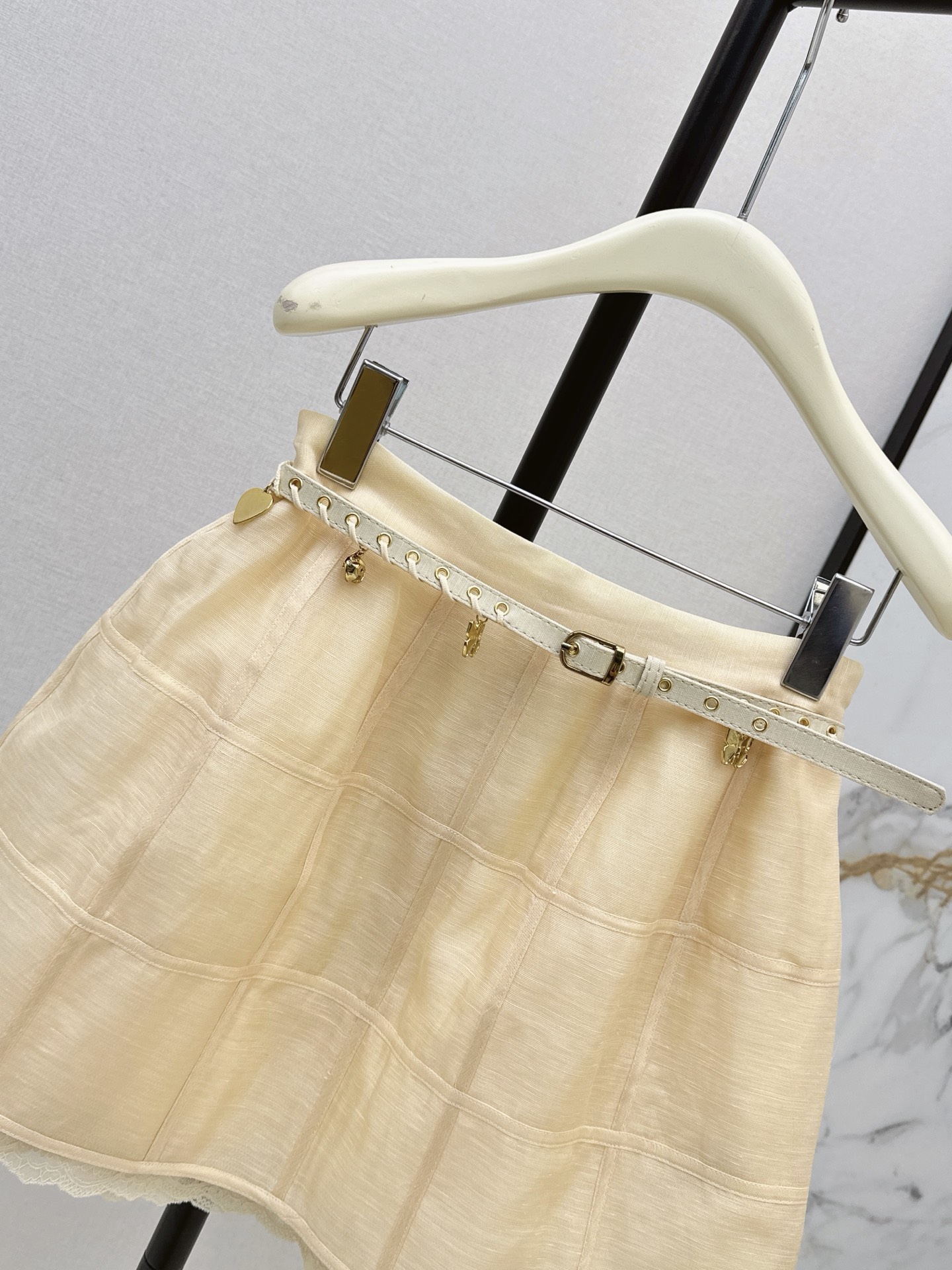 Zimm 26ss belted skirt