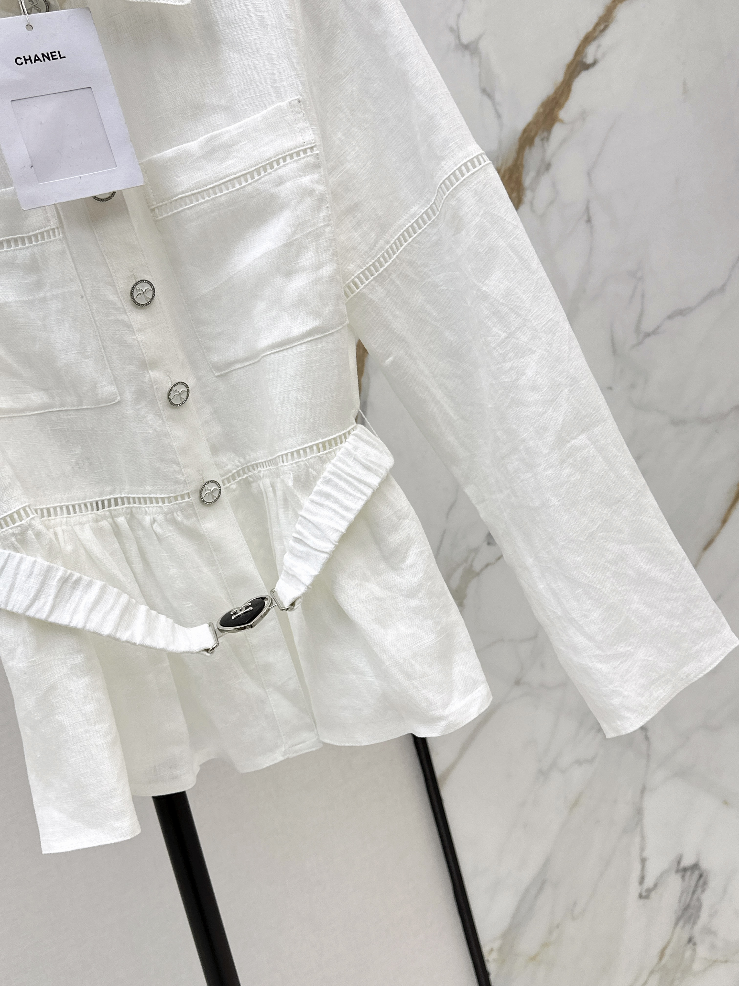 Chan 26ss belted shirt