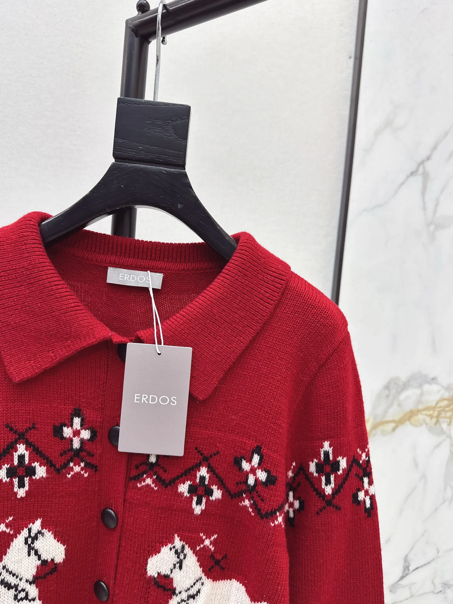 Erdo 26ss fair isle cardigan