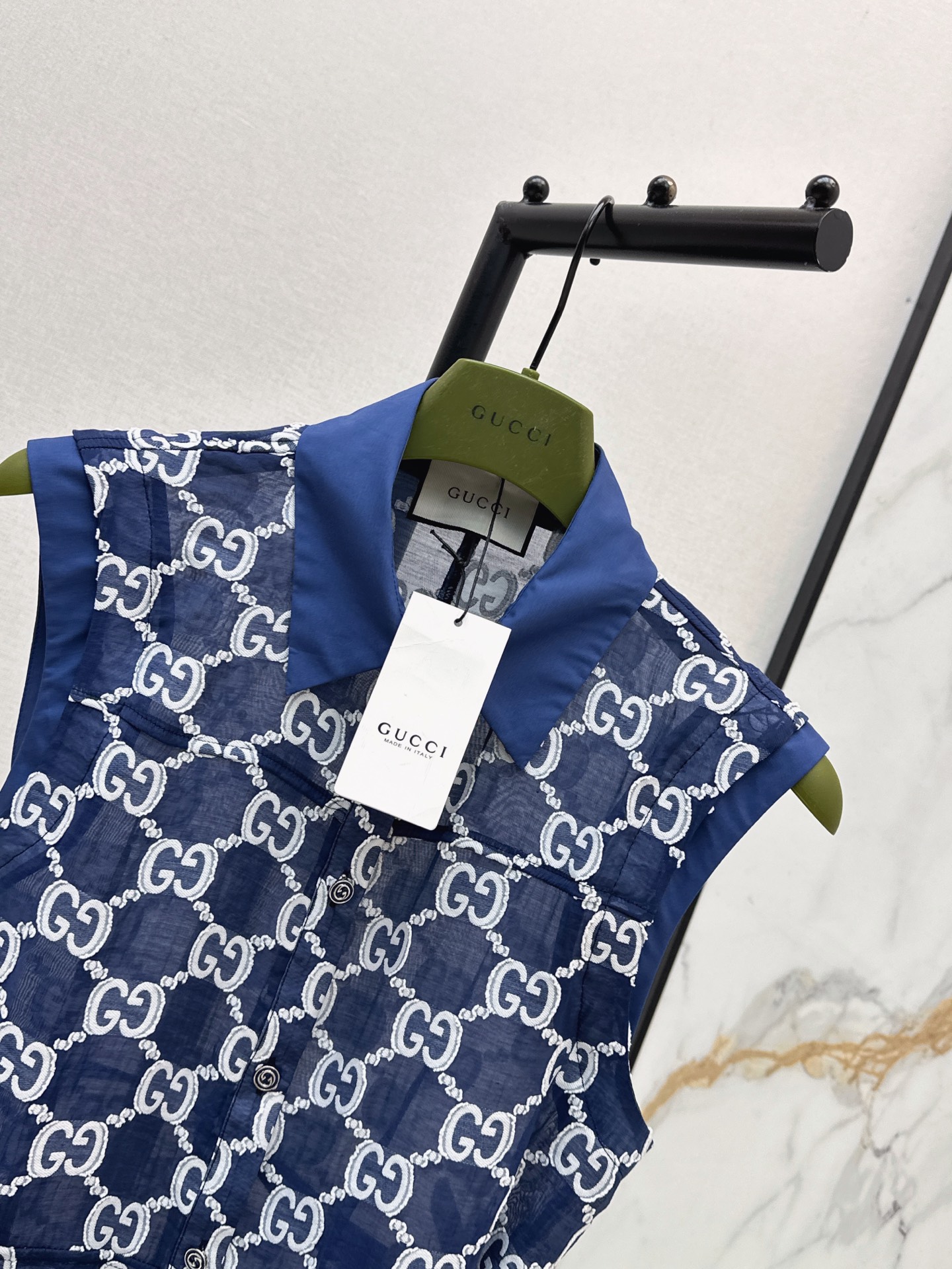 Guc 26ss sleeveless jacquard dress
