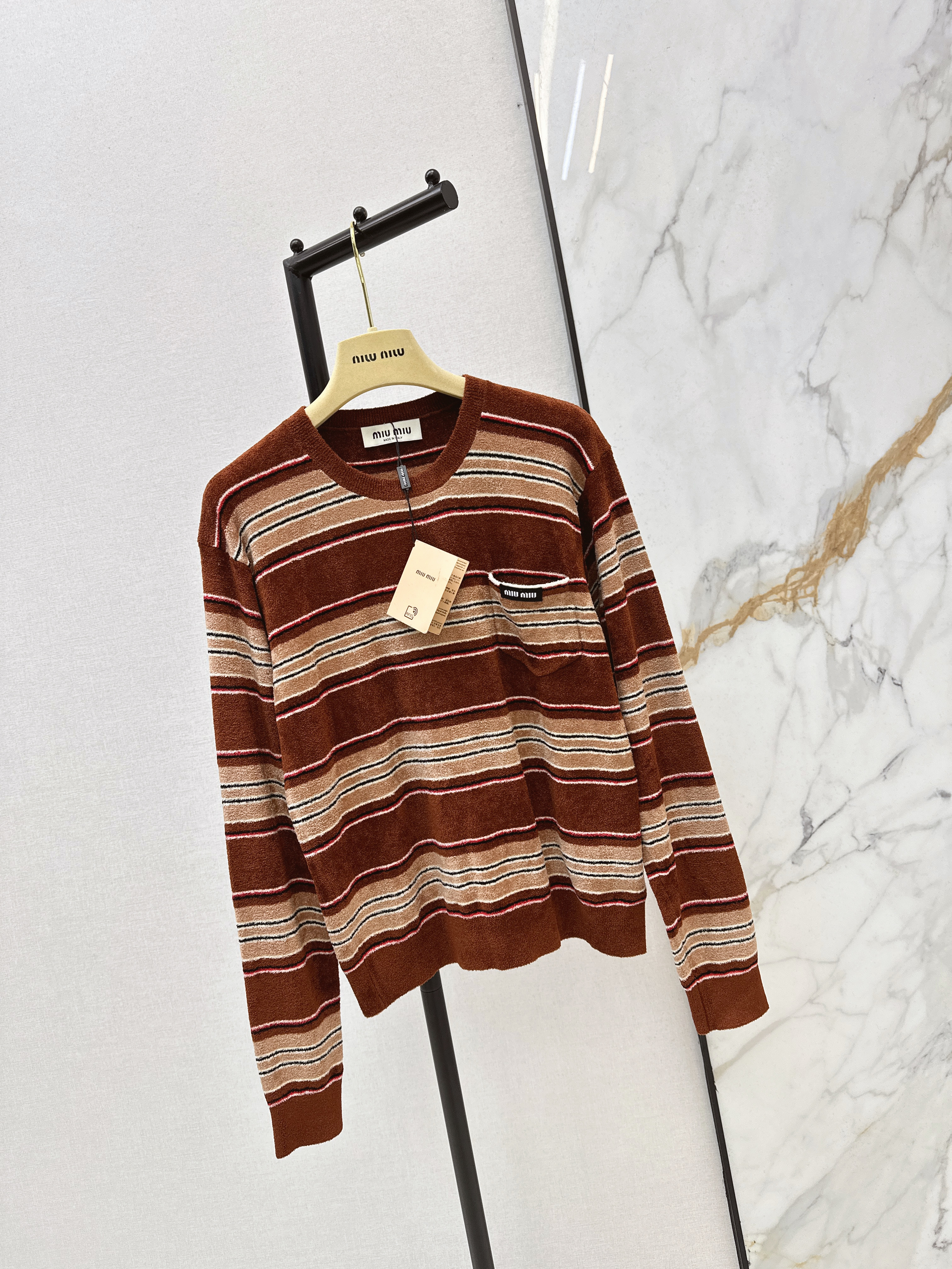 Miu 26ss stripe sweater