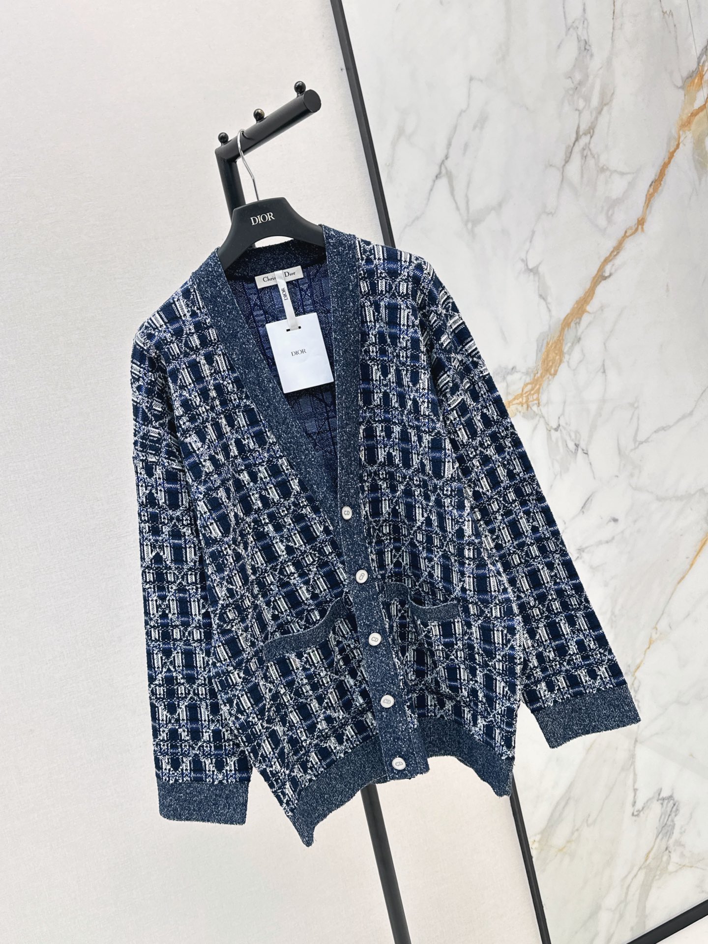 CD 26ss check cardigan