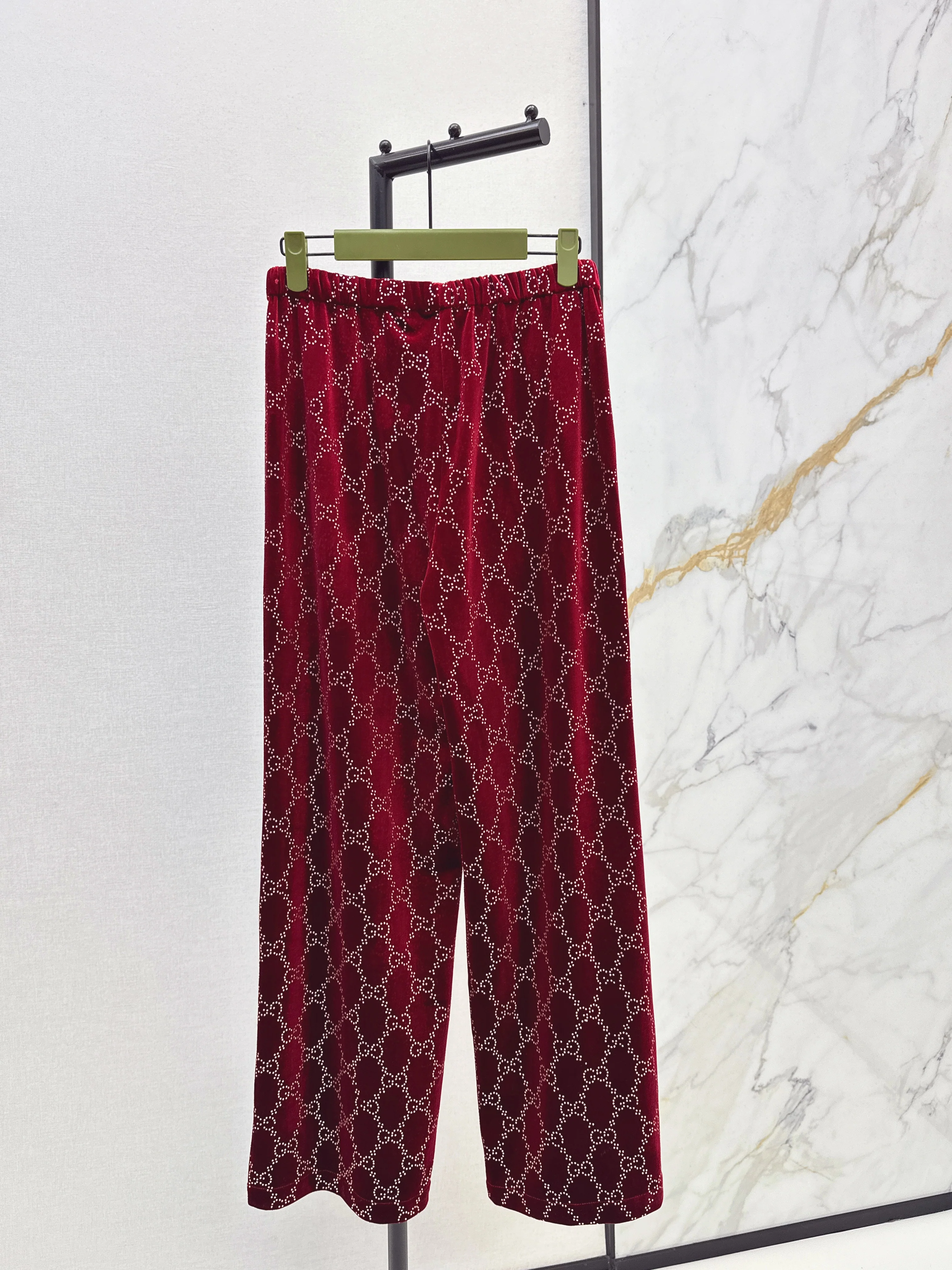Gucc 26ss rhinestone suit pants