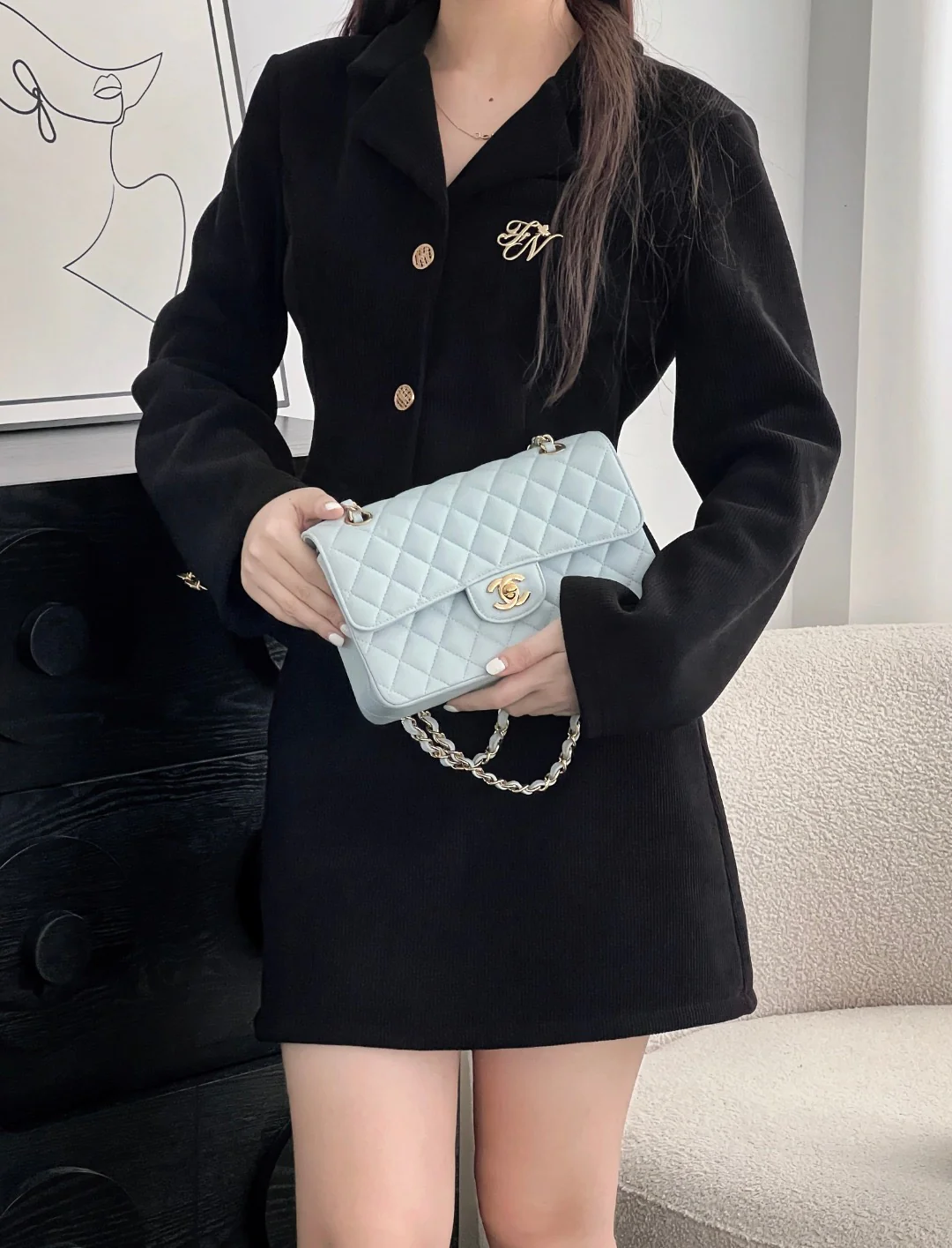 Chan cf23 chain shoulder bag