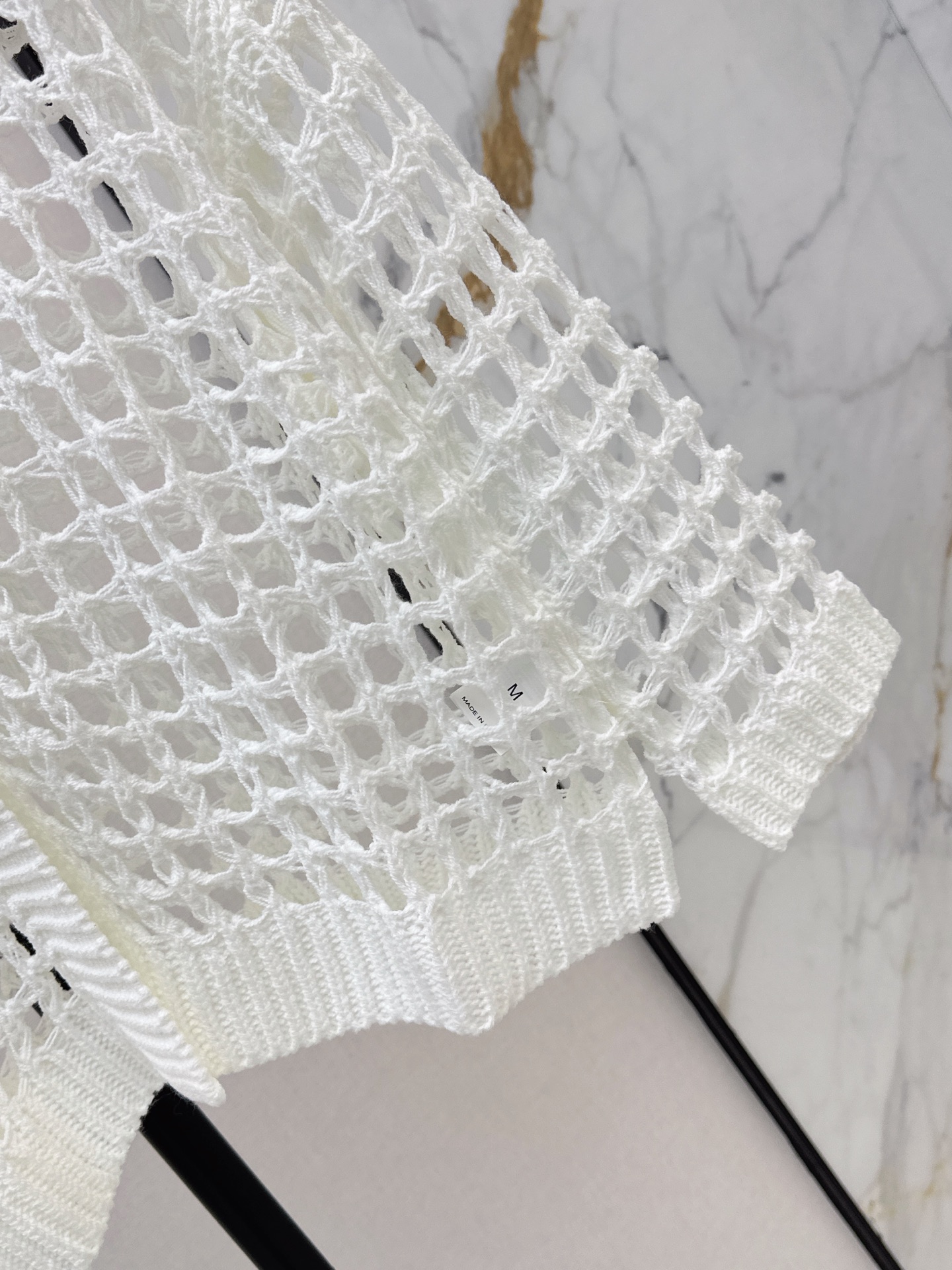 Brun 26ss hollow knit cardigan