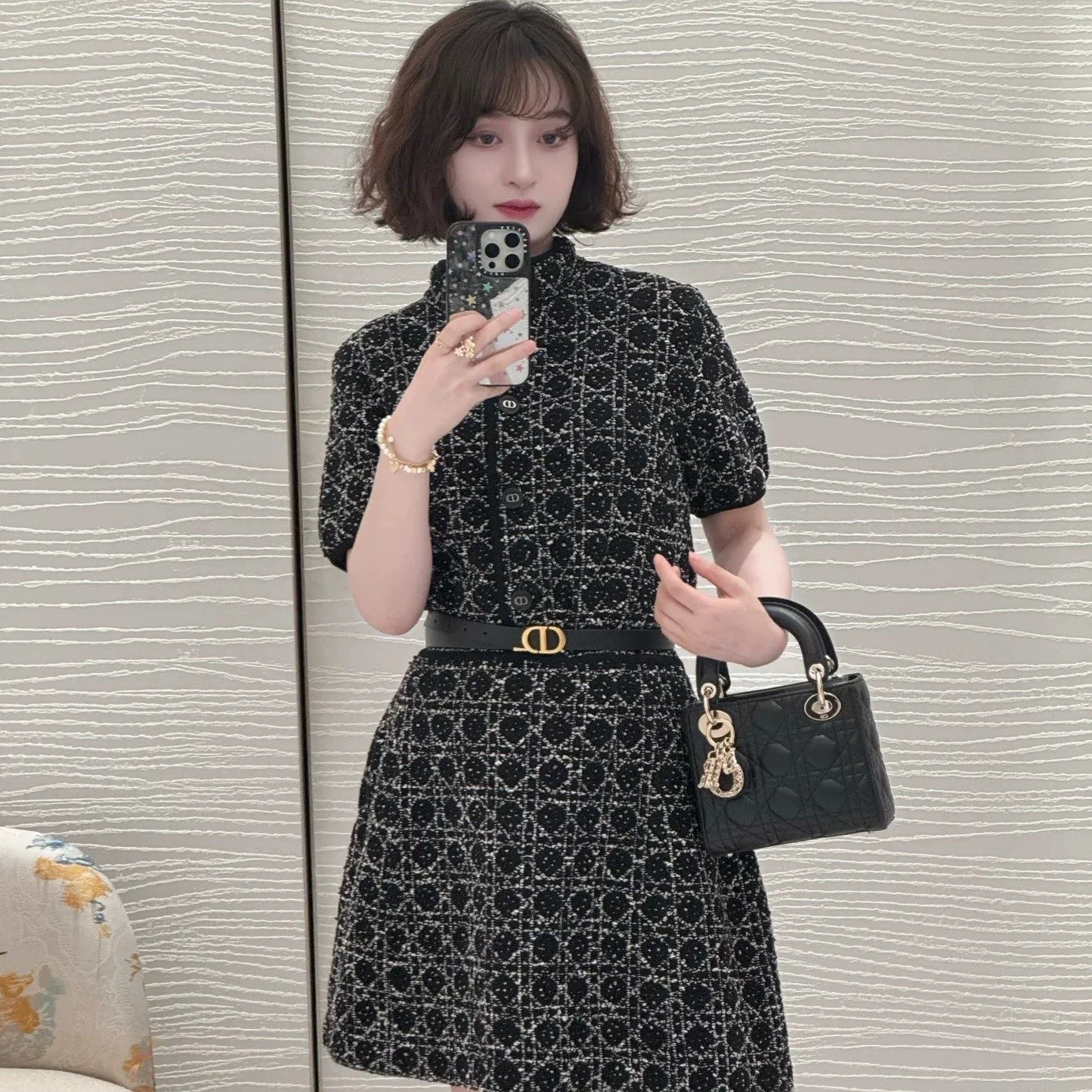 CD 26ss woven tweed dress