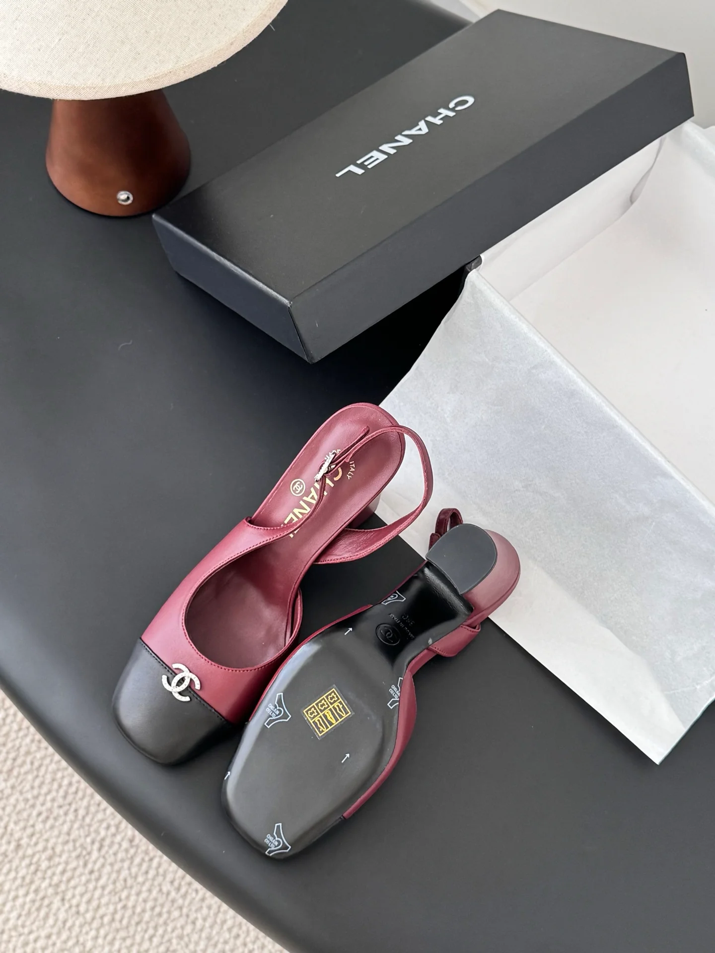 Chan 25fw slingback mary jane chunky heels