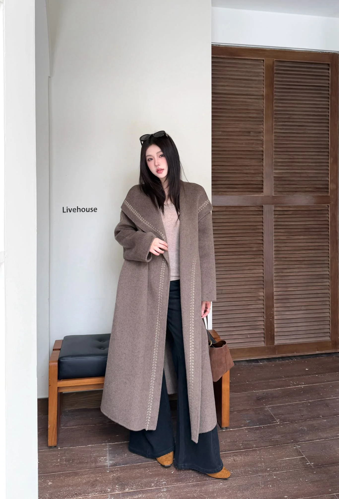 Herm 25fw woolen long overcoats