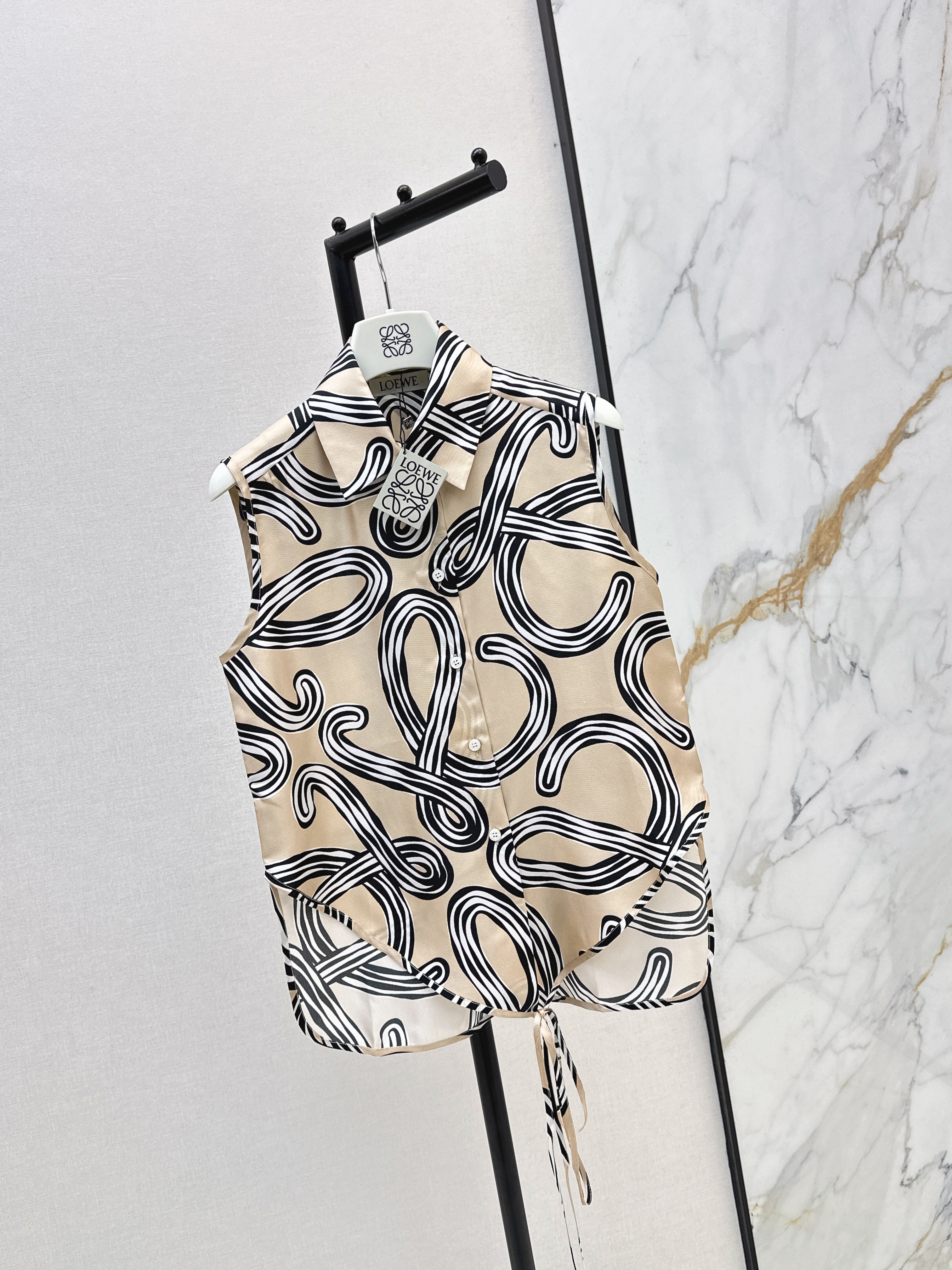 Loe 26ss print silk shirt