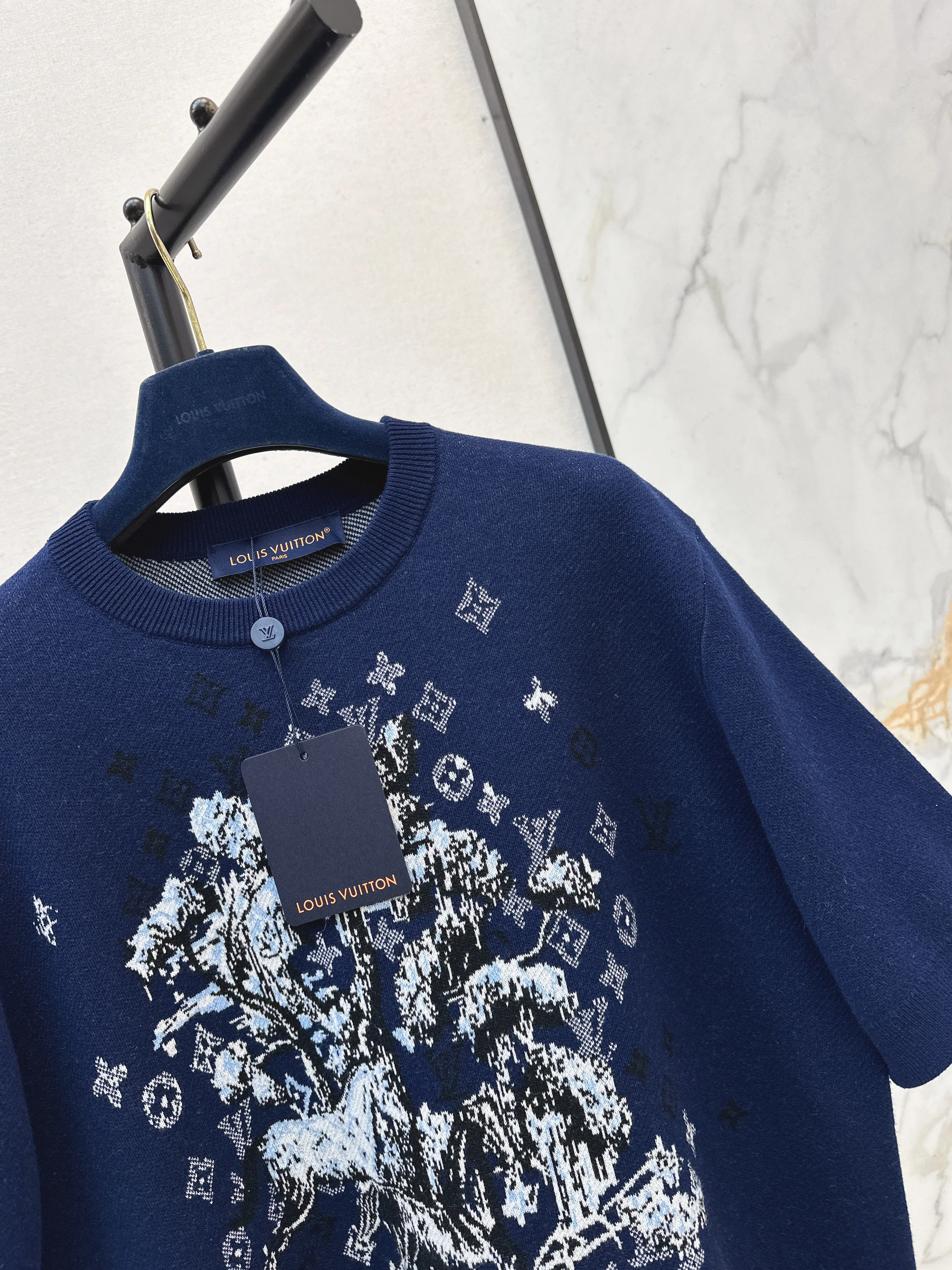 Louis 26ss jacquard knit sweater