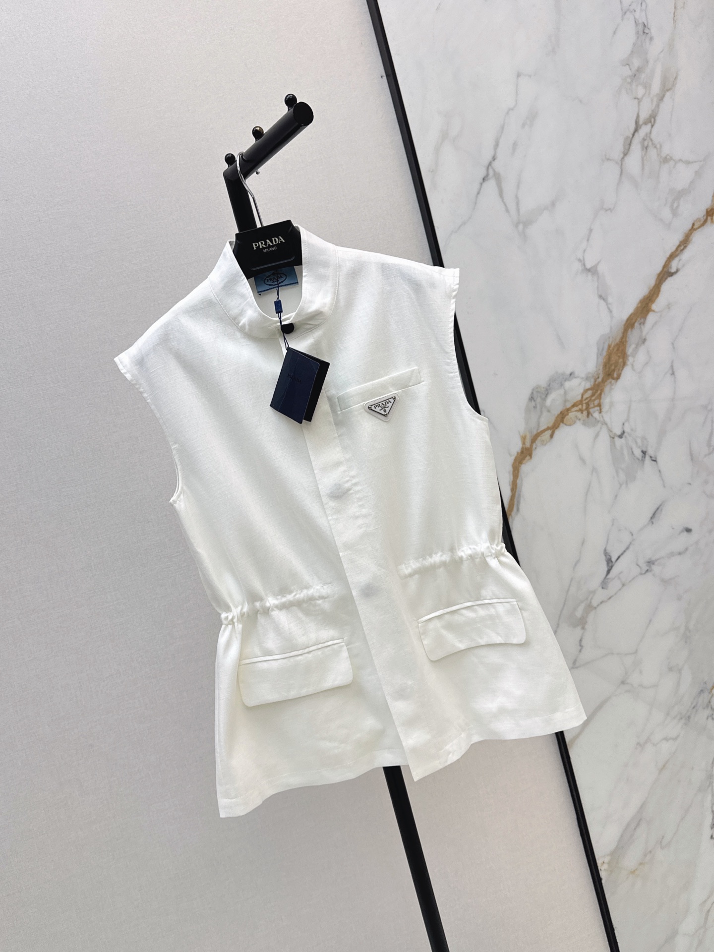 Pra 26ss drawstring vest jacket
