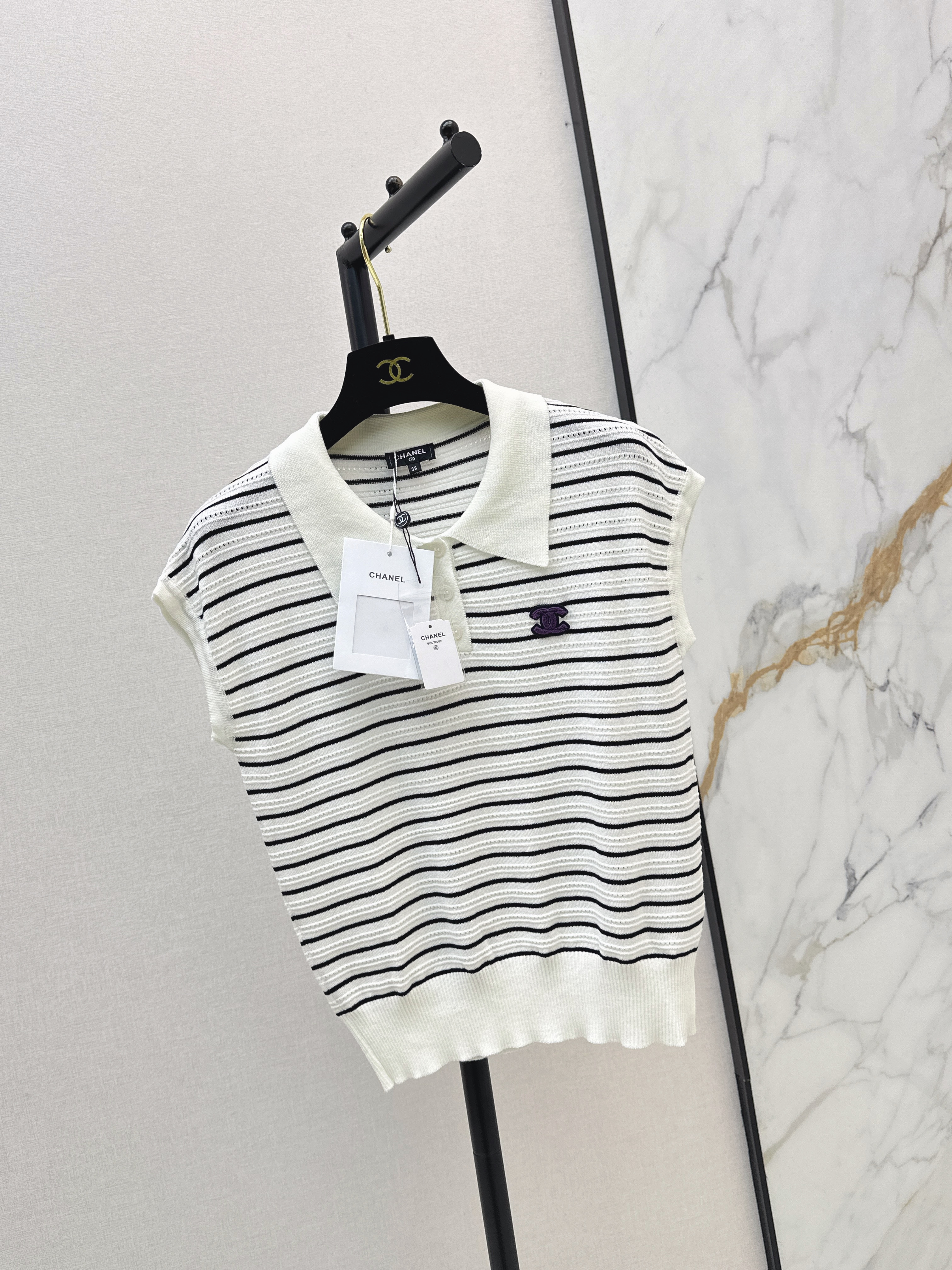 Chan 26ss stripe kniwear