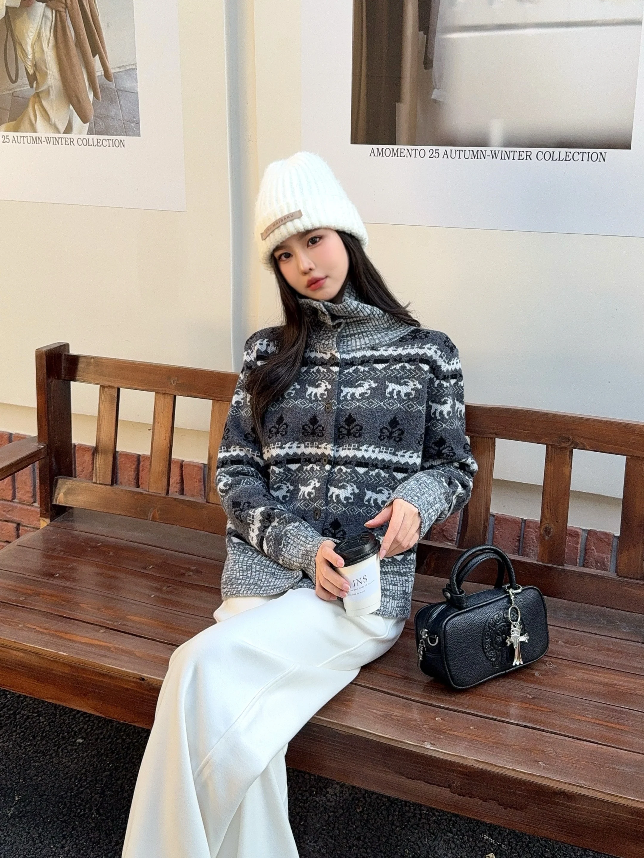 Ralp 26ss fair isle knitted cardigan