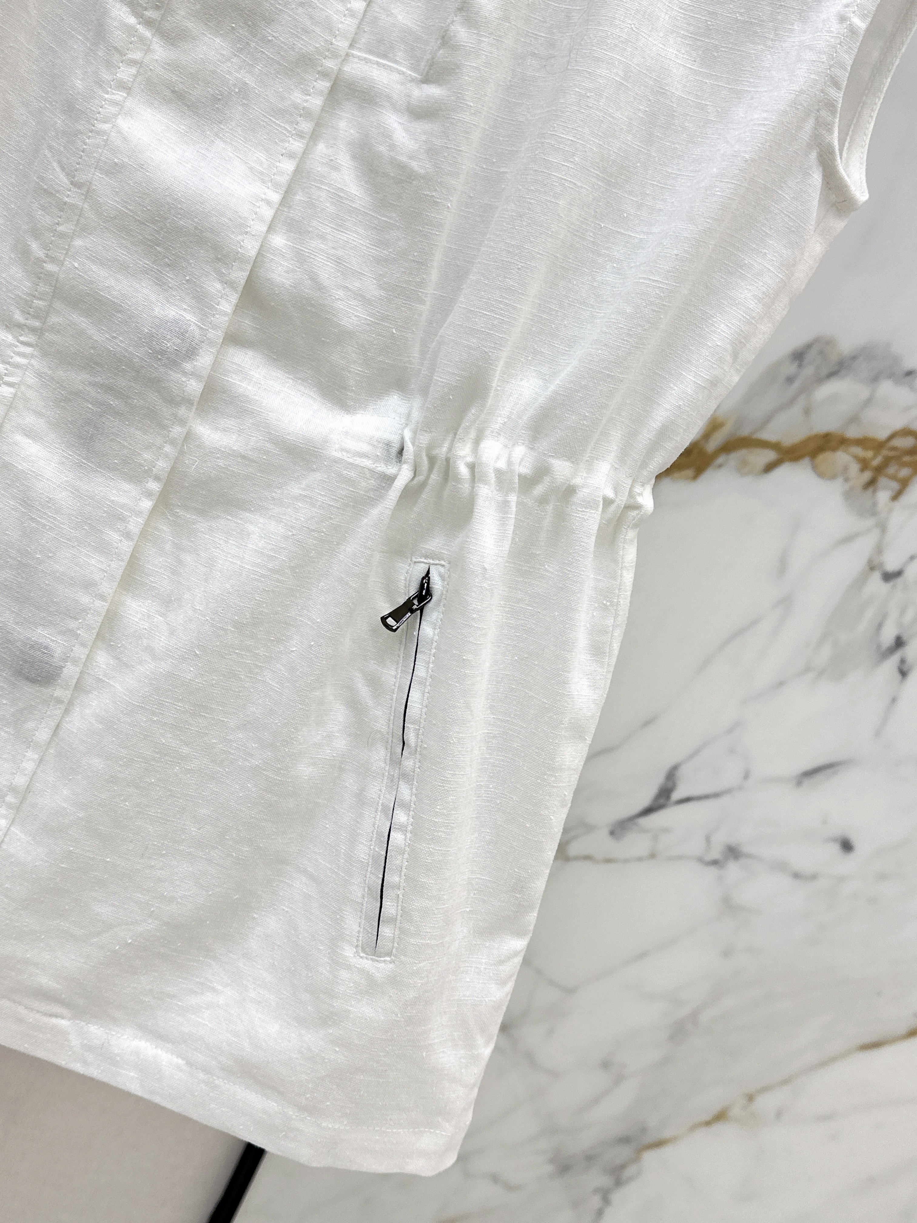 Brun 26ss drawstring waistcoat