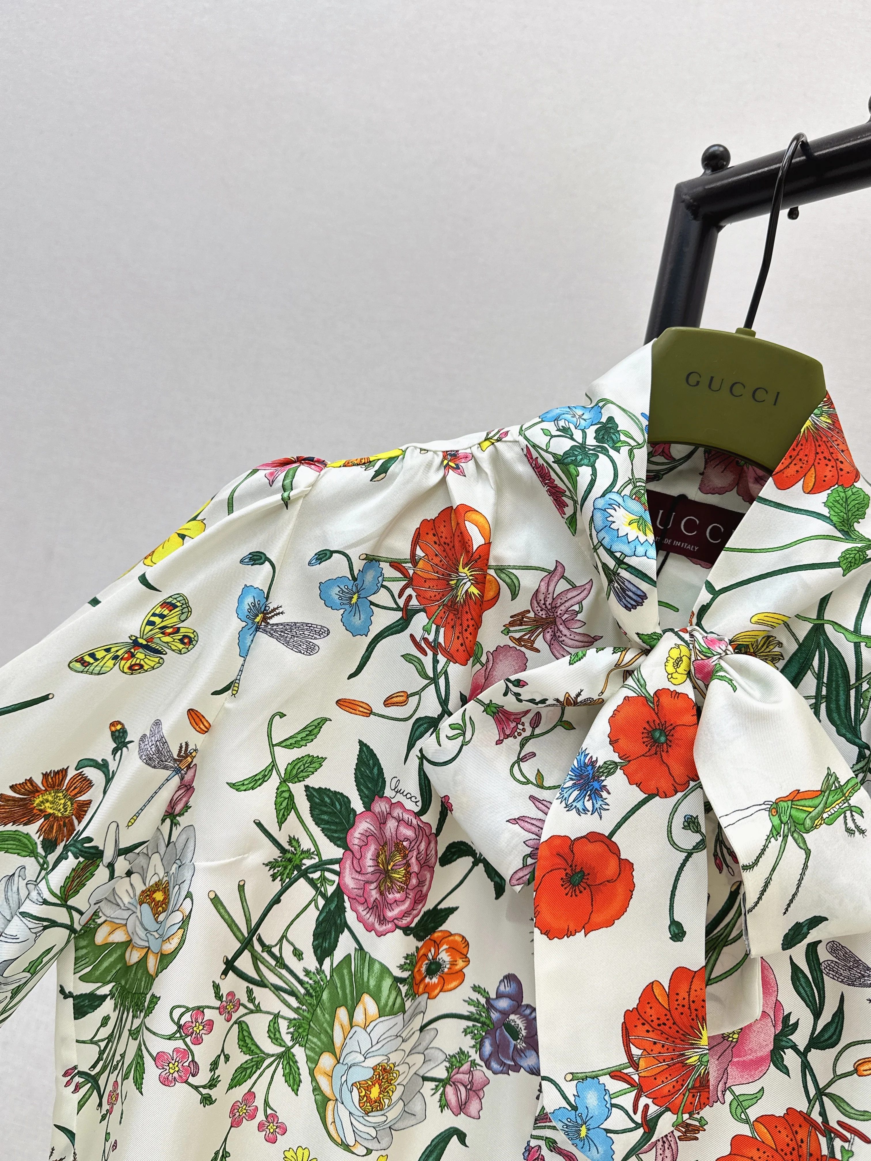 Gucc 26ss flower silk shirts