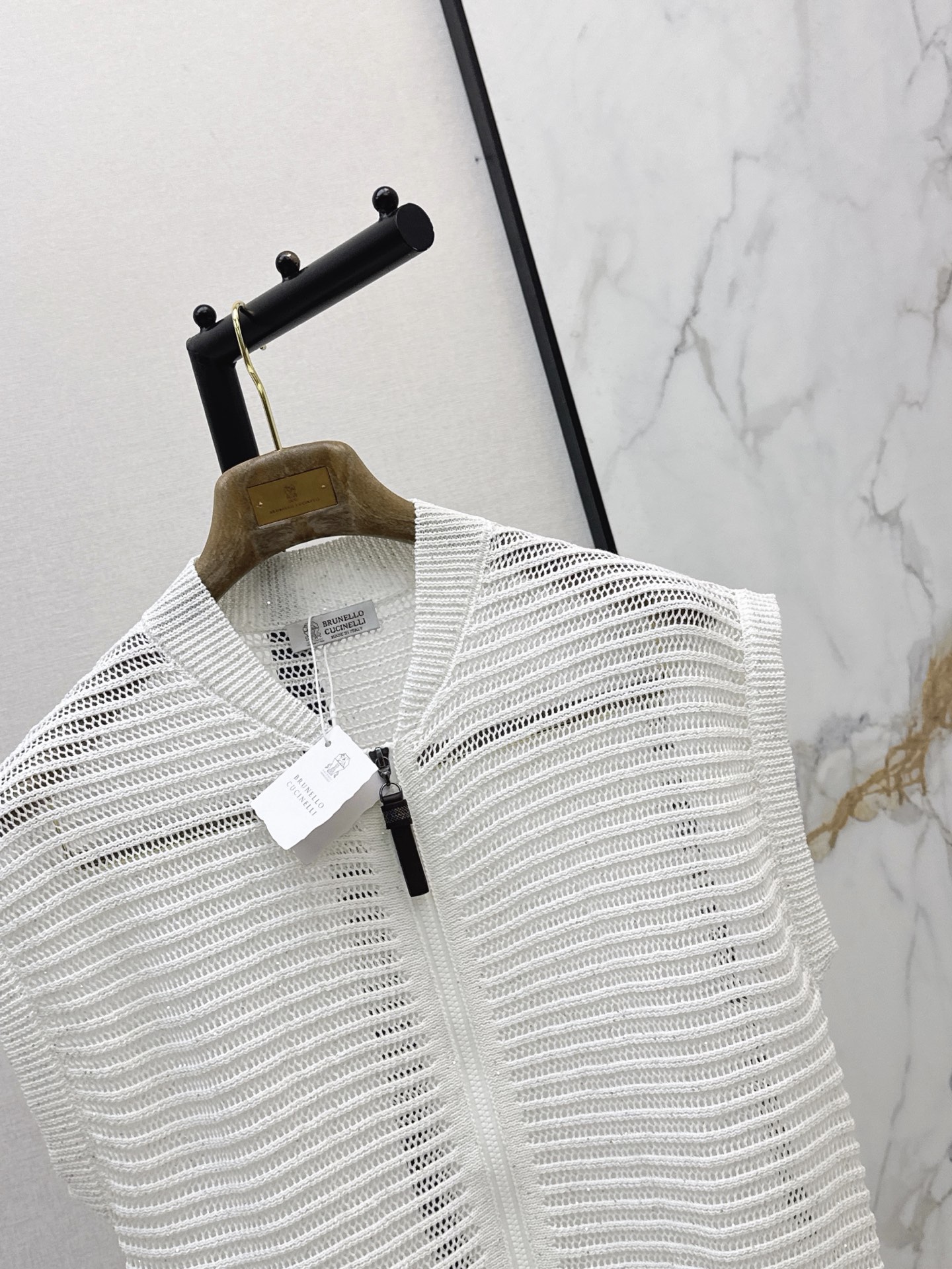 Brun 26ss sleeveless knit cardigan