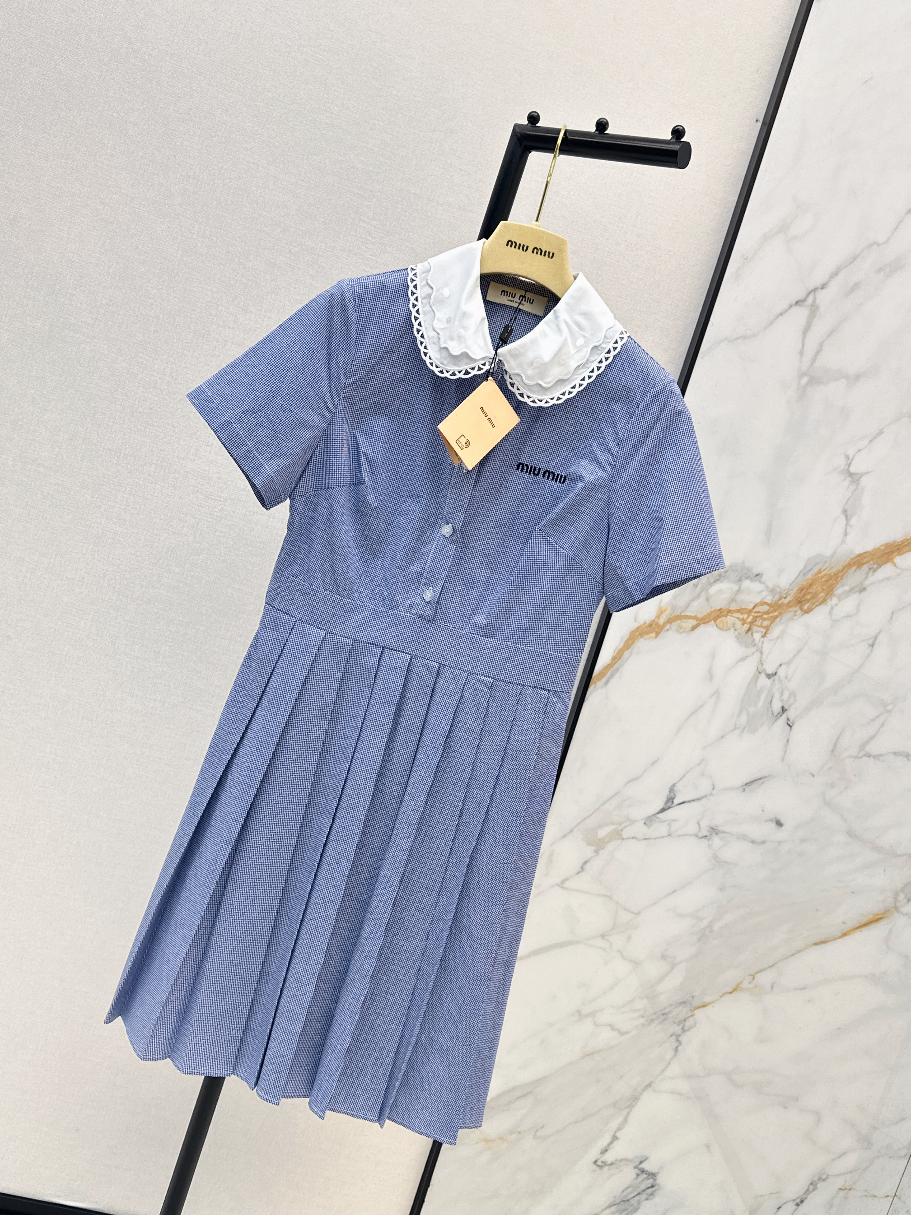 Miu 26ss peter pan collar dress