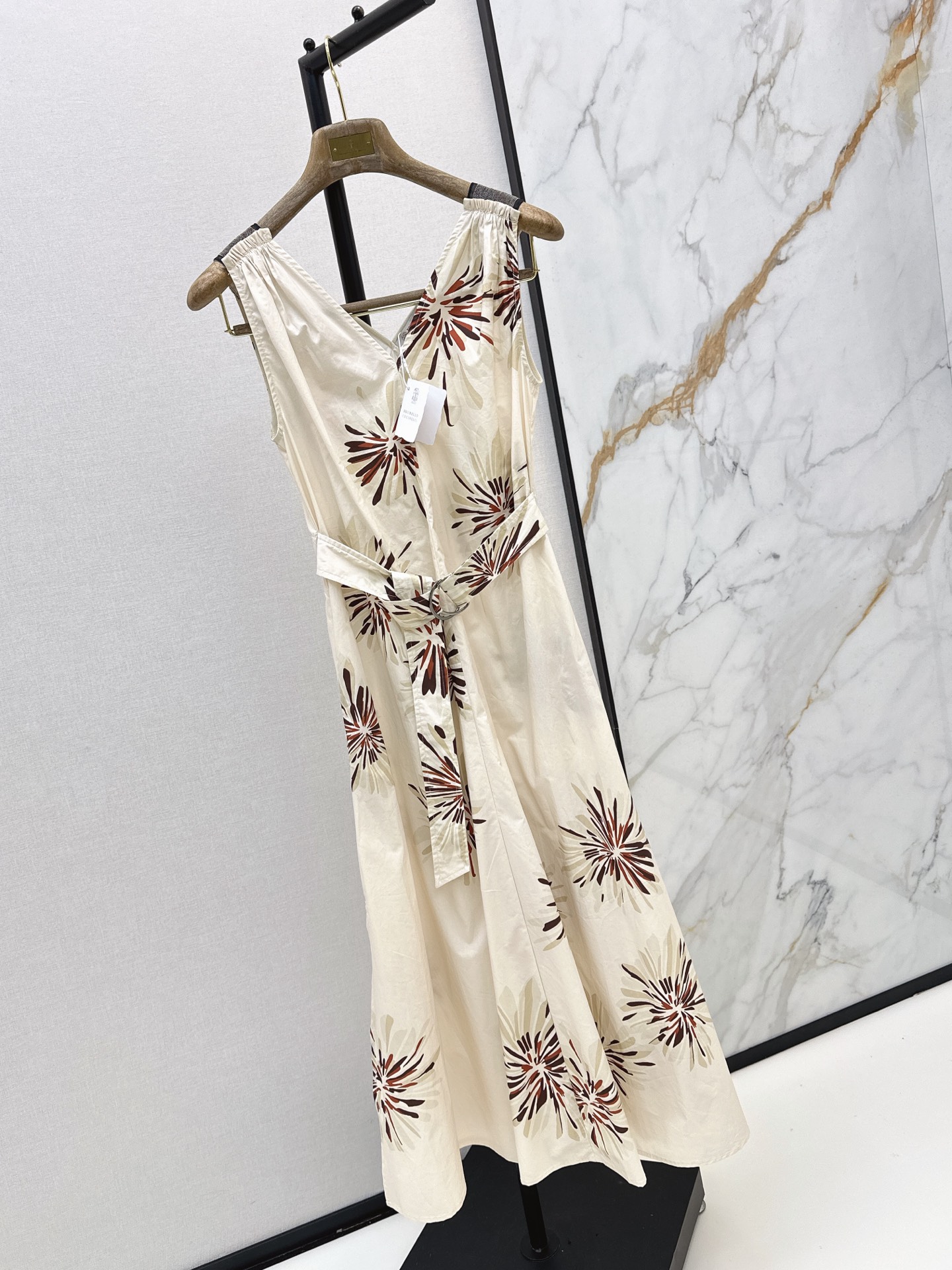 Brun 26ss sleeveless print dress