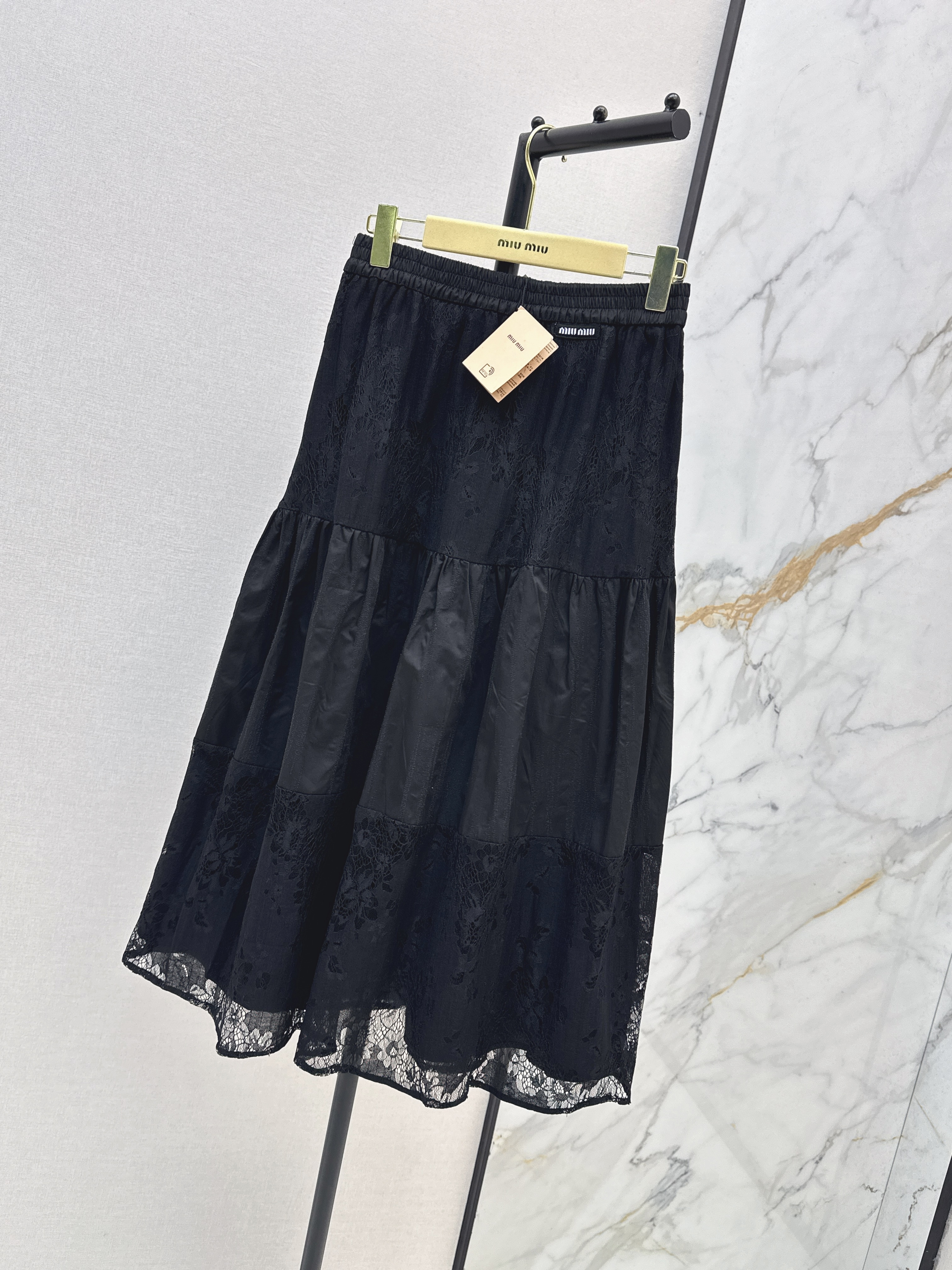 Miu 26ss lace jacquard skirt