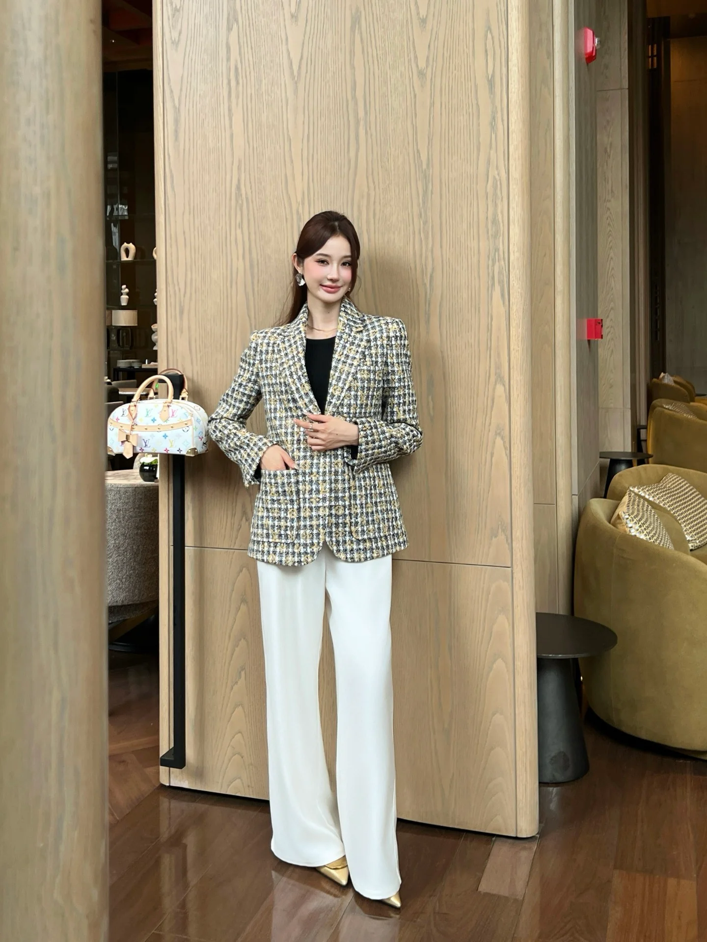 Louis 26ss woven blazer