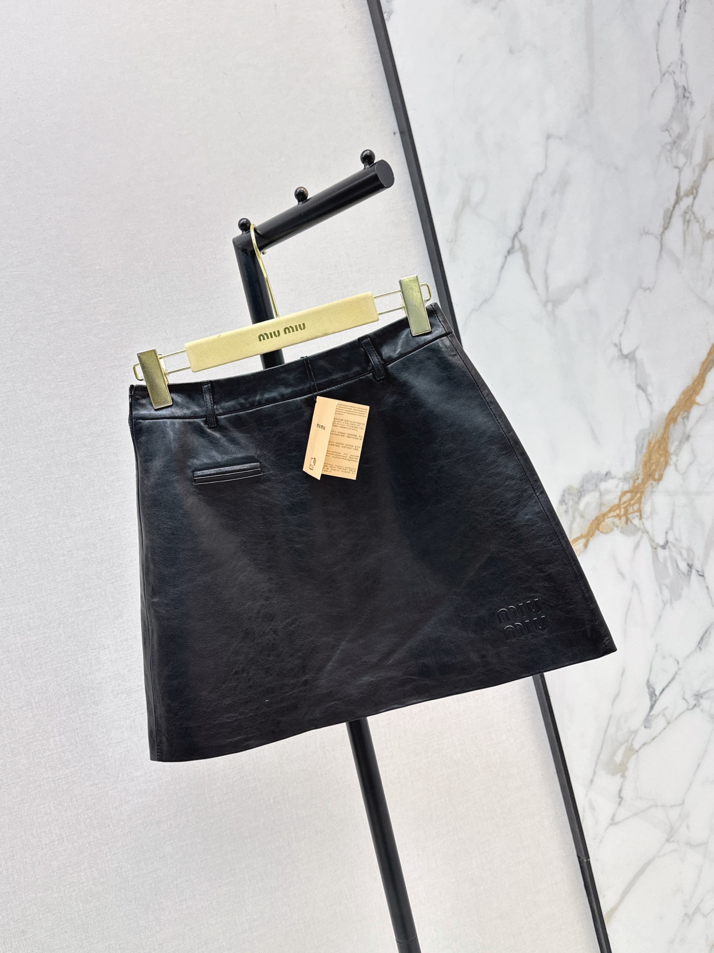 Miu 26ss leather skirt