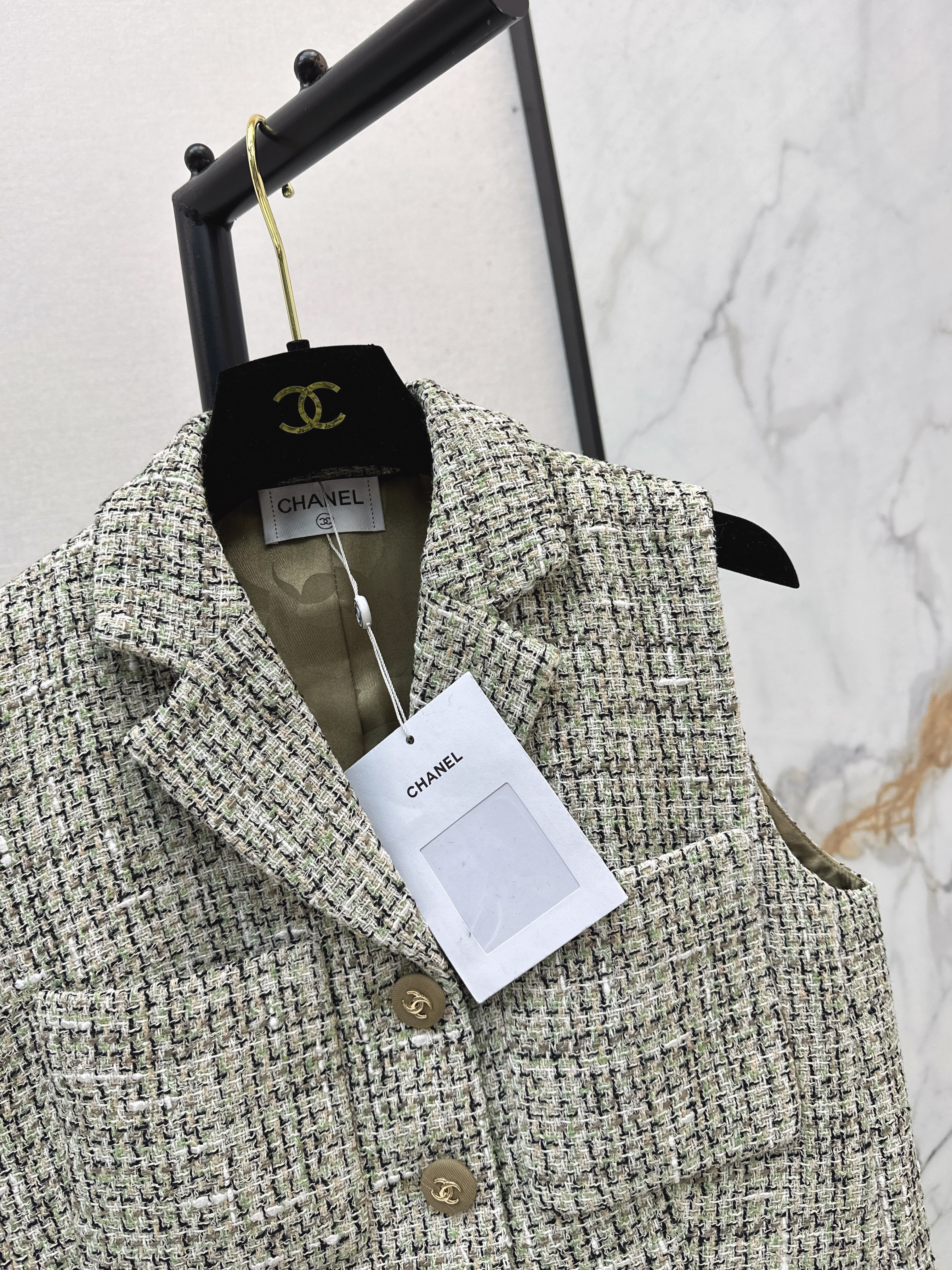 Chan 26ss woven waistcoat