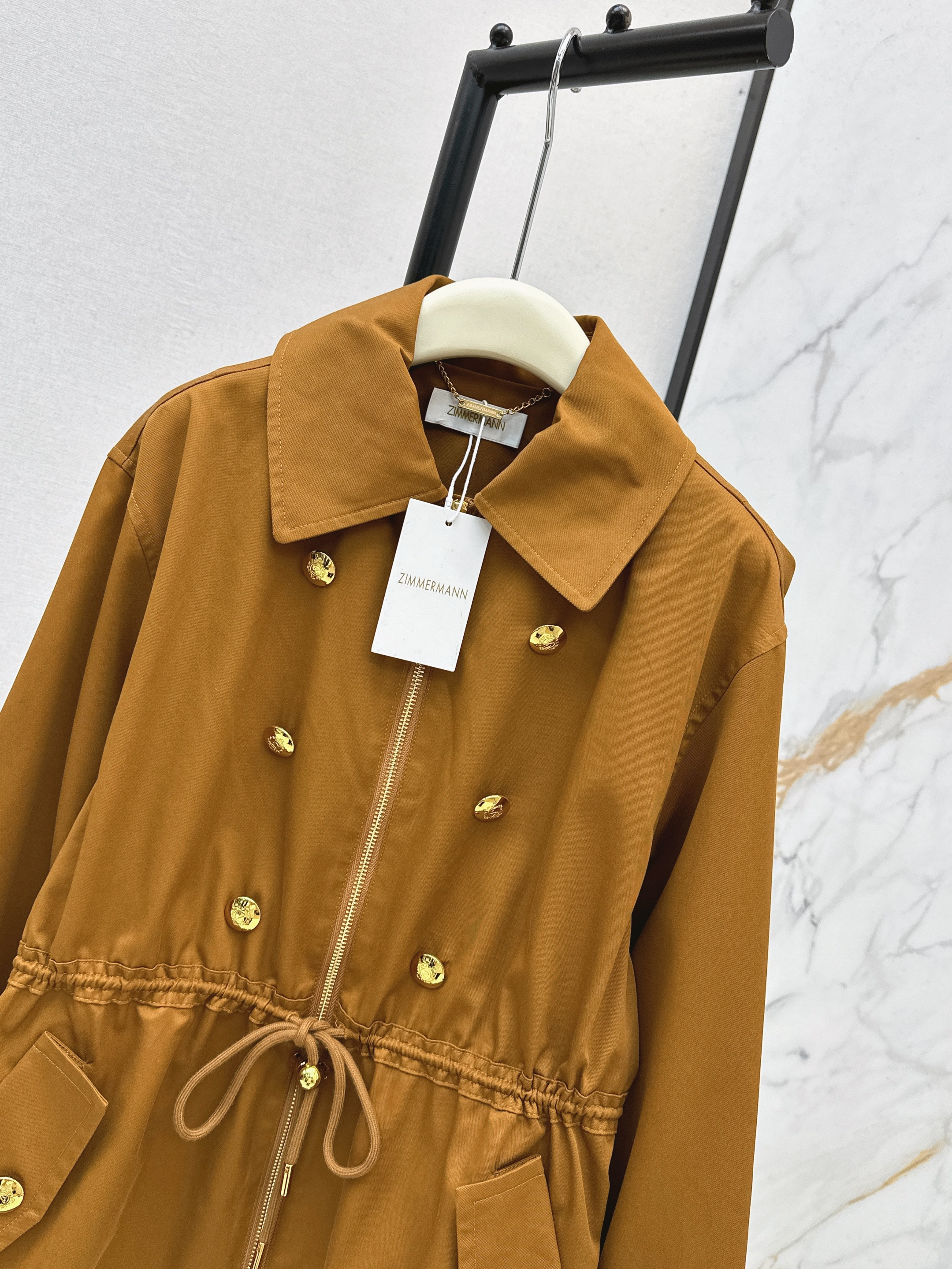 Zimm 26ss drawstring trench coat