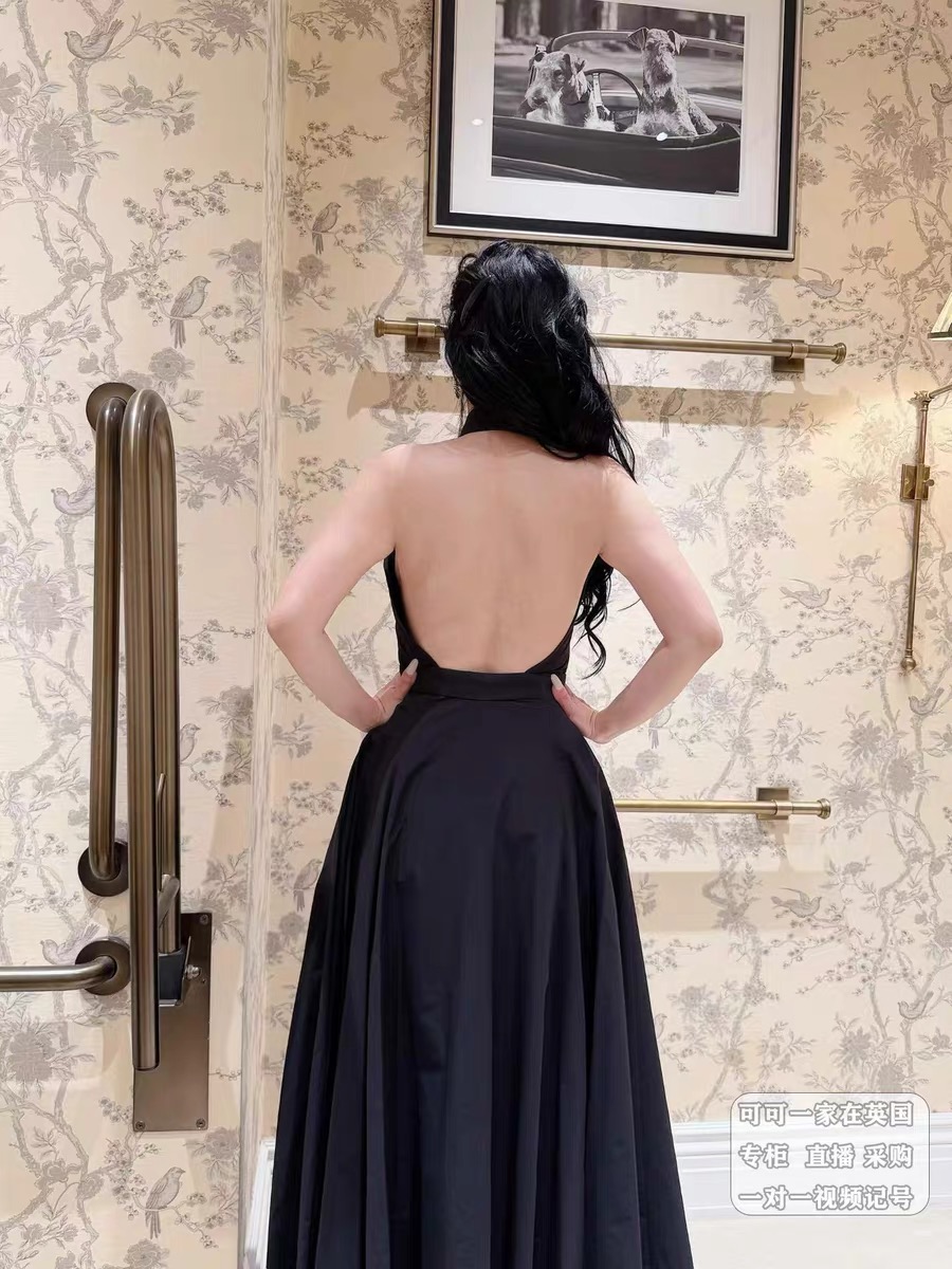 Ralp 26ss halter neck backless dress