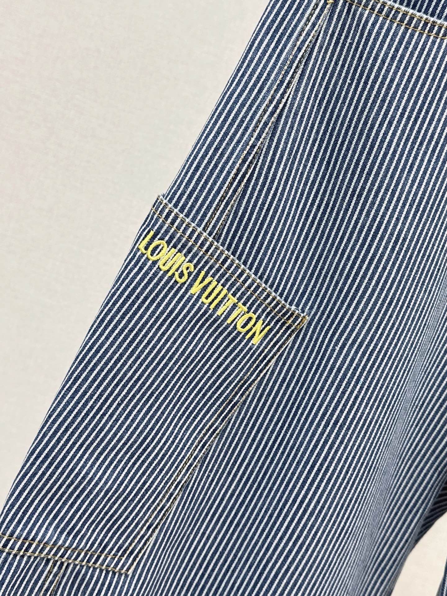 Louis 26ss stripe wide-leg jeans