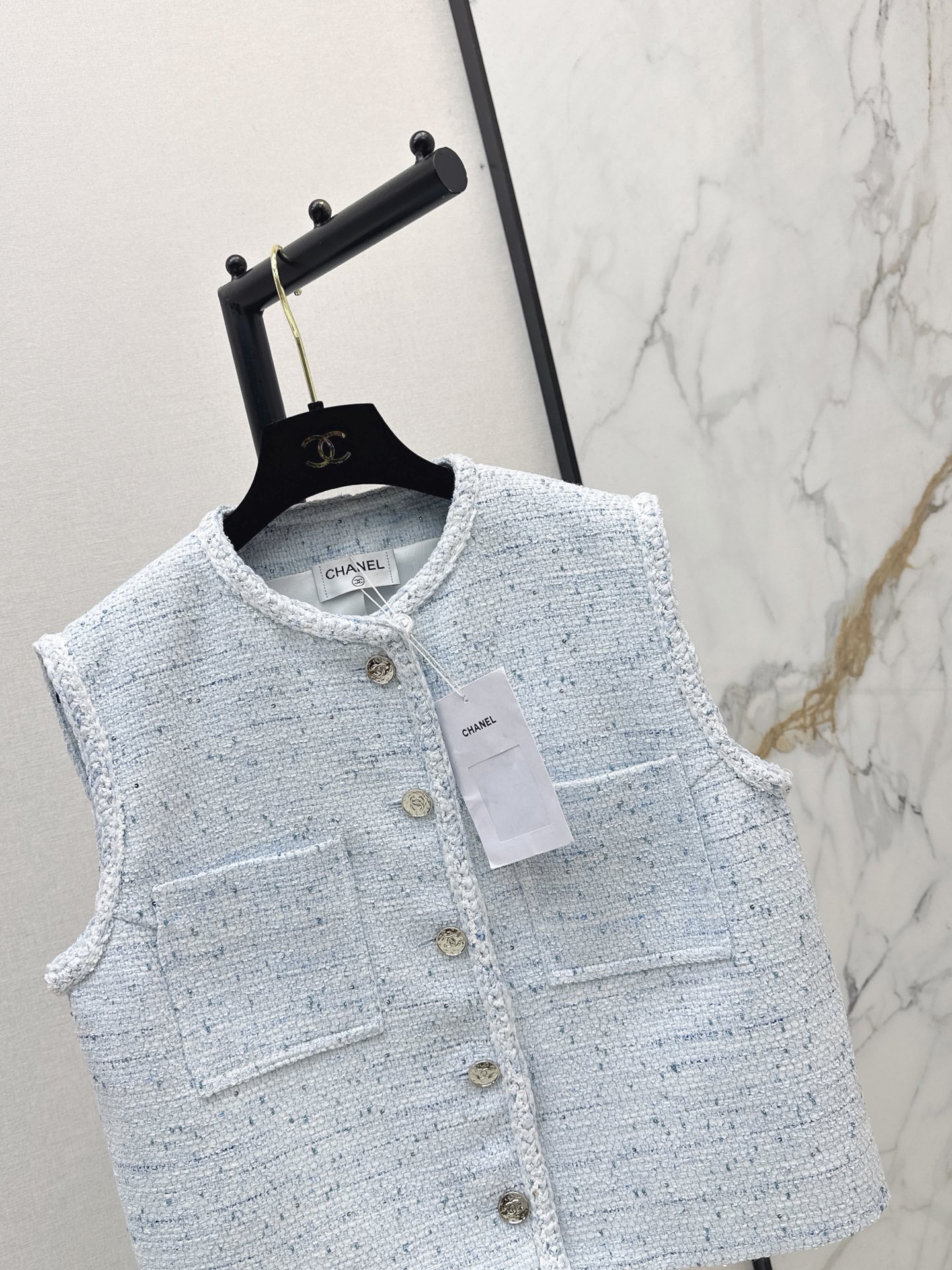 Chan 26ss woven vest