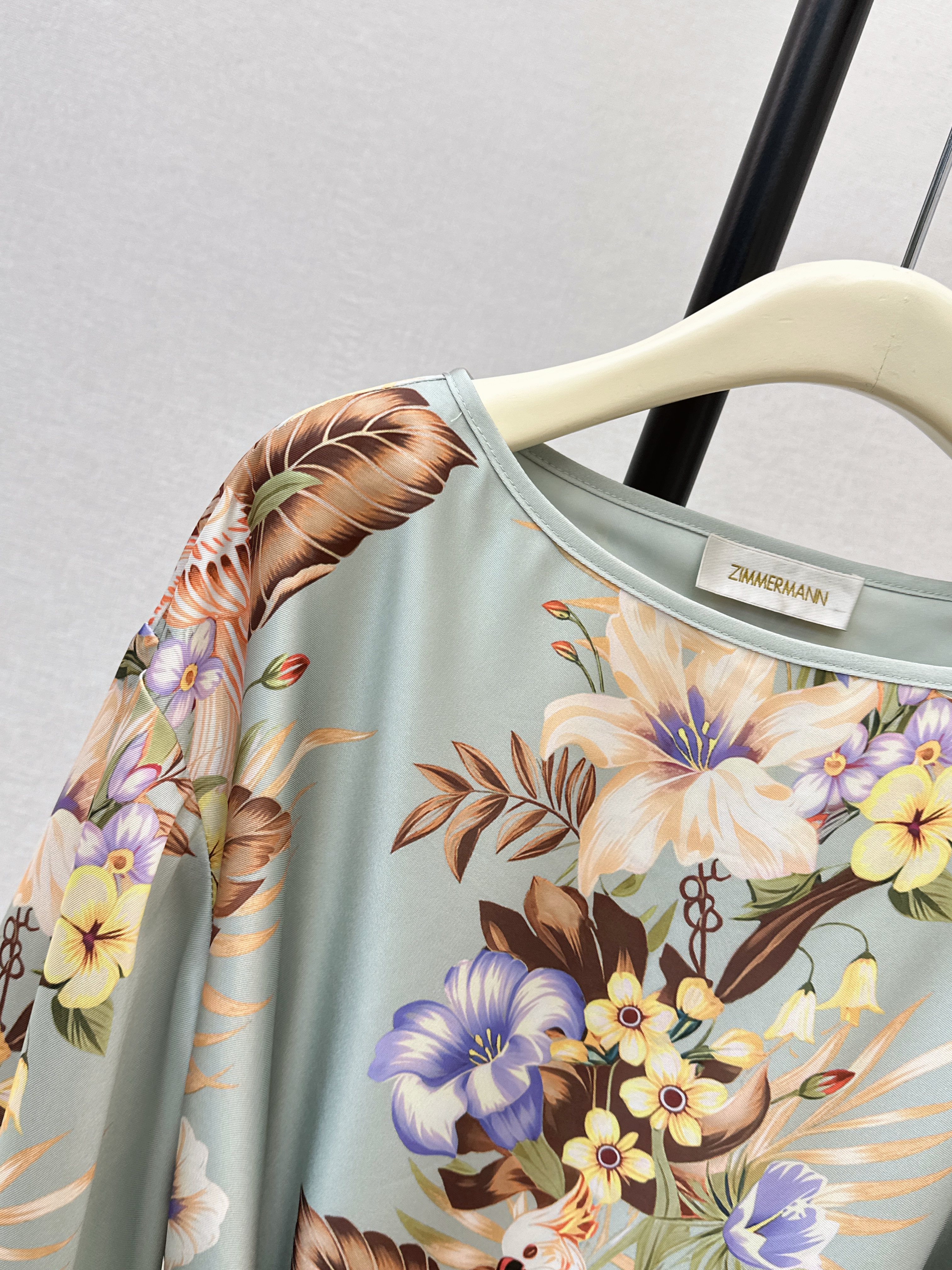 Zimm 26ss print silk dress