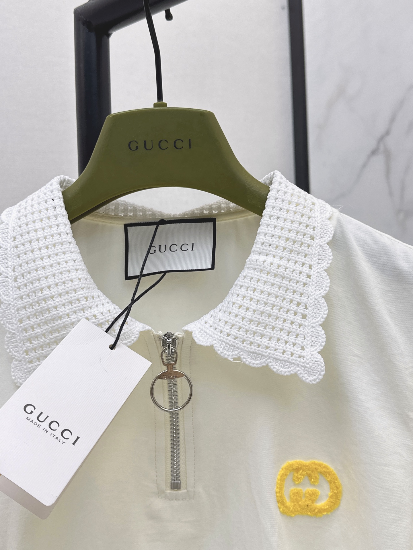 Guc 26ss peter pan collar dress