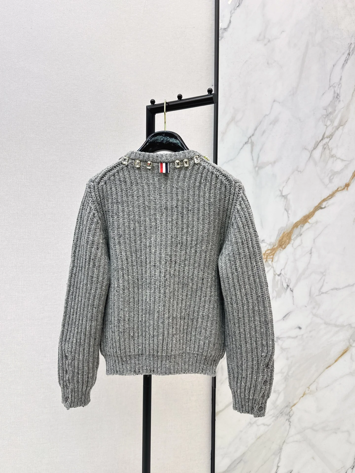 Thom 26ss rhinestone knit cardigan