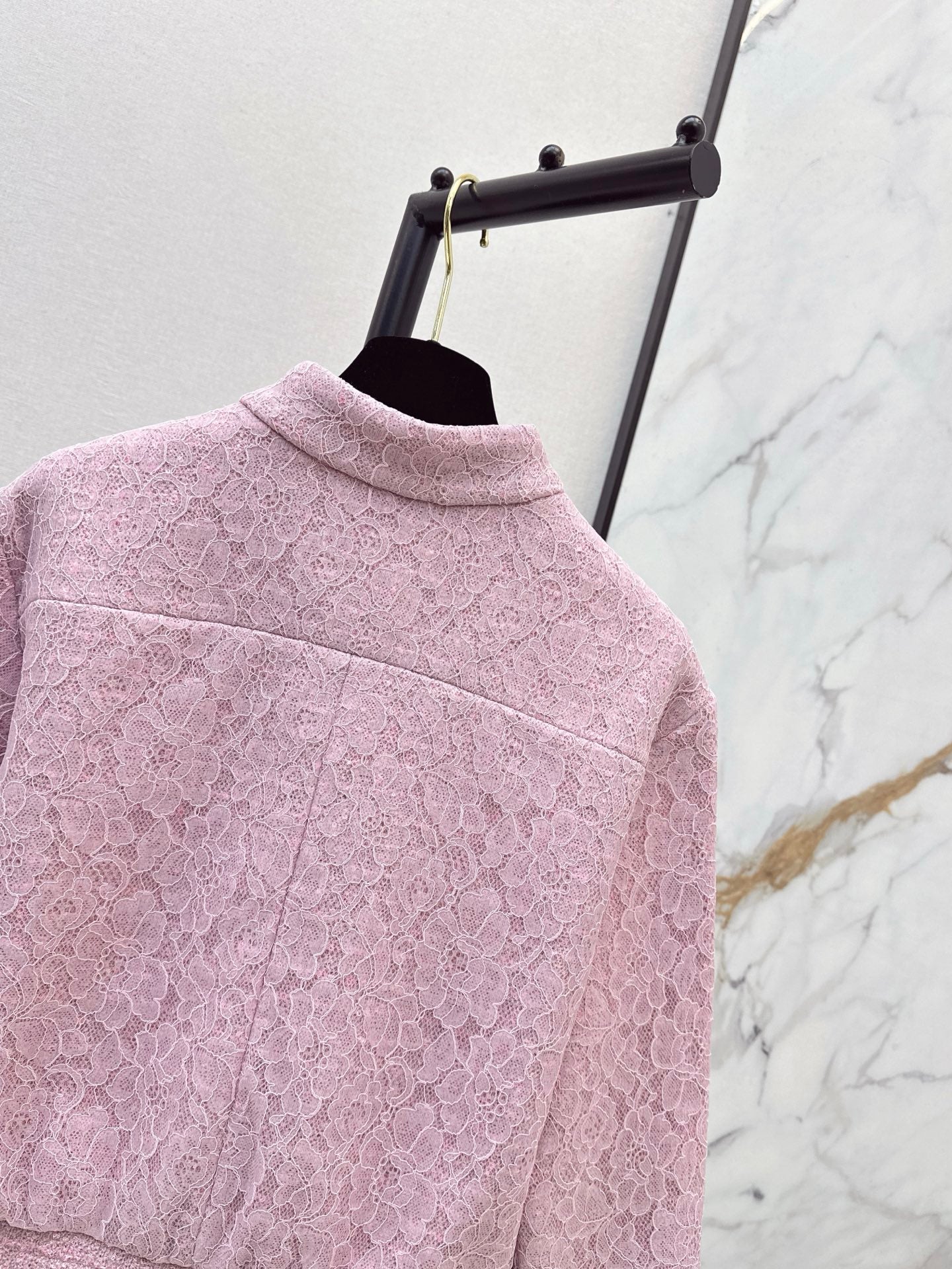 Chan 25fw lace tweed woven jacket