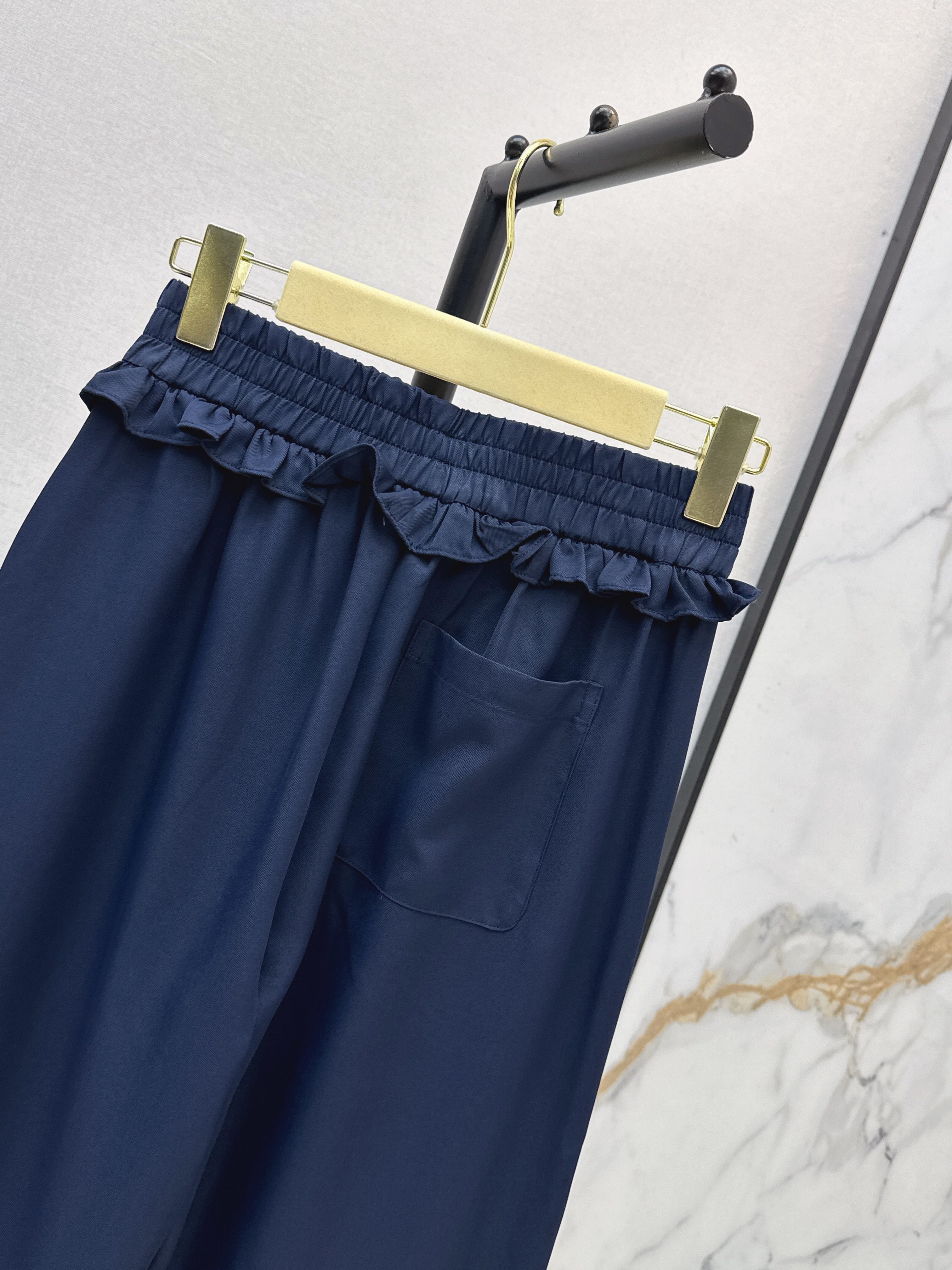 Miu 26SS Elastic-Waist Wide-Leg Pants