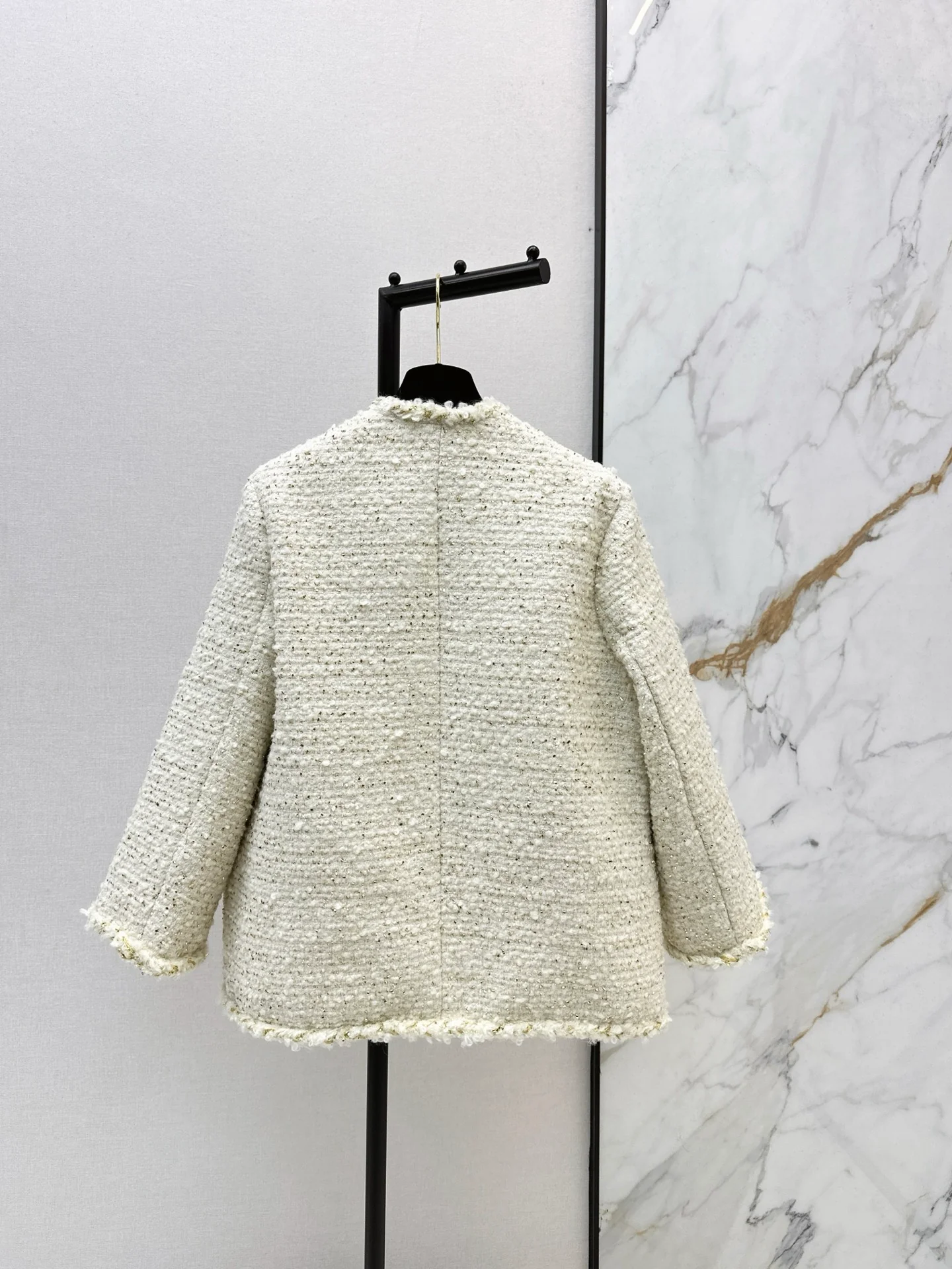 Chan 26ss woven tweed down jacket