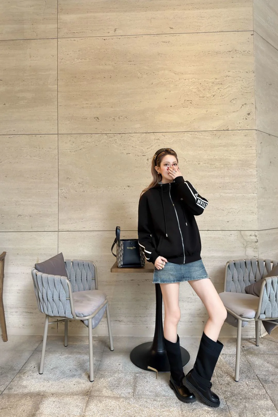 CD 26ss hooded drawstring jacket