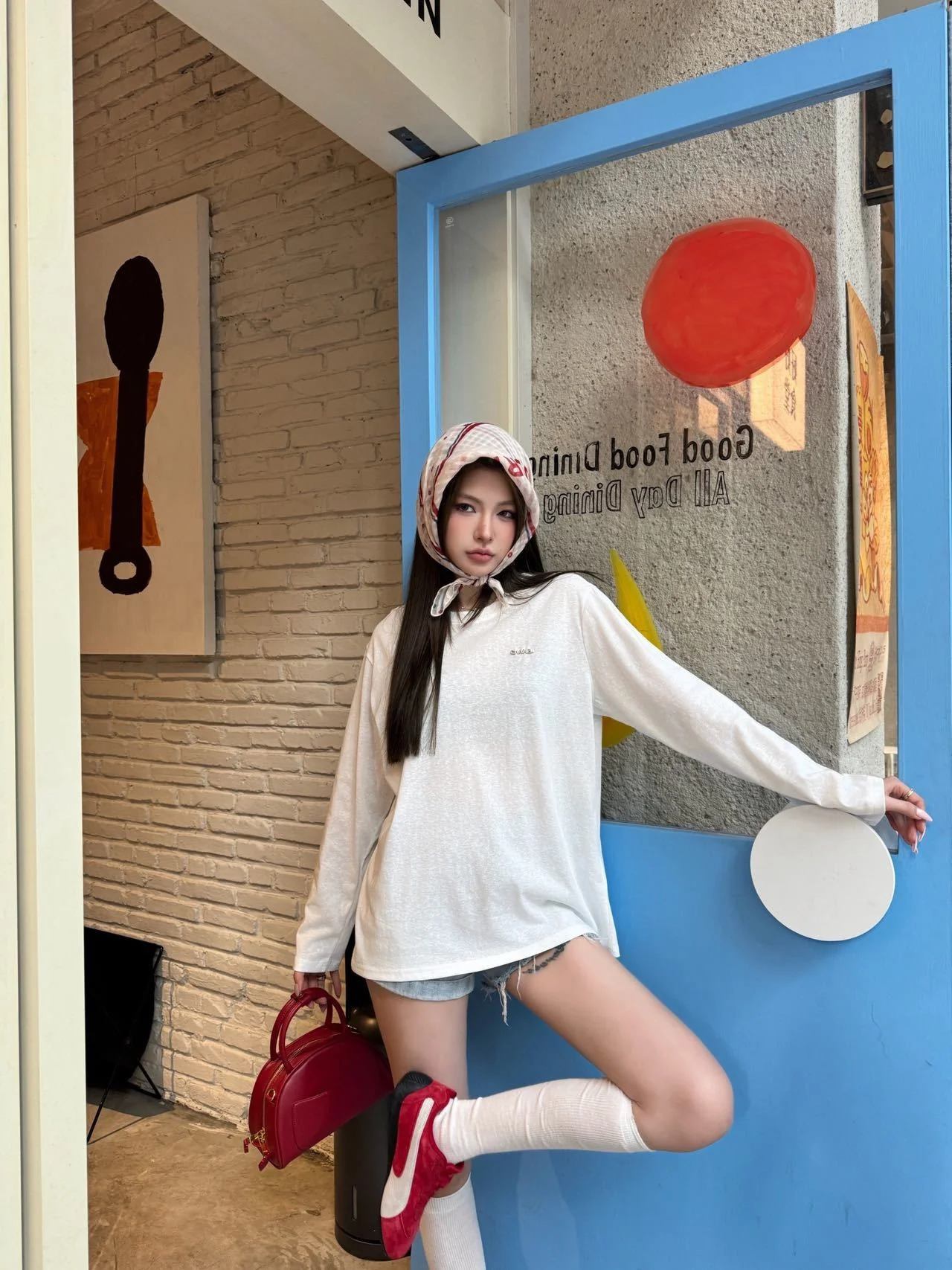 Chan 26ss embroidery logo tee