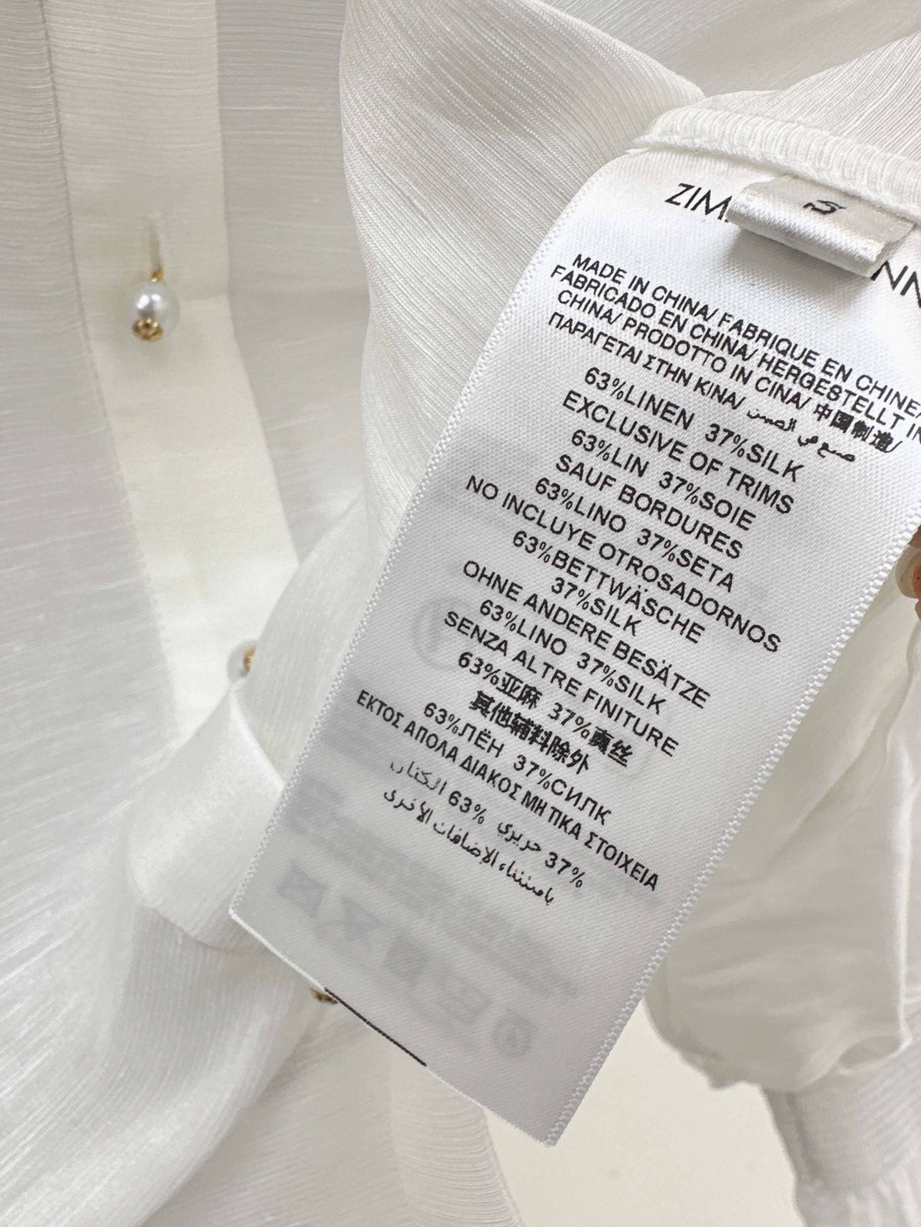 Zimm 26ss ribbon shirt