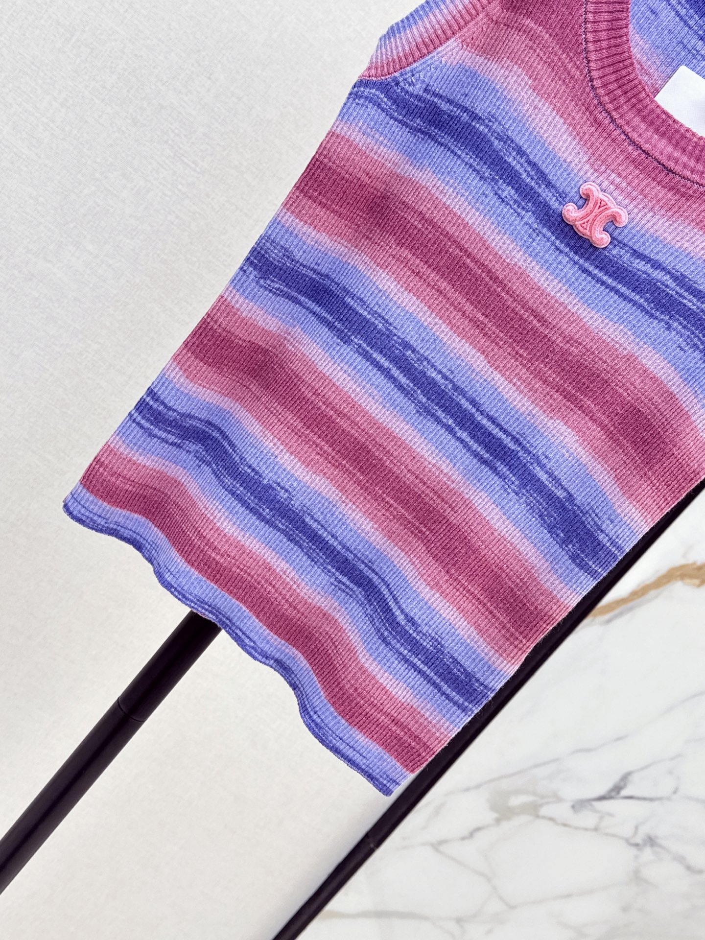 Celi 26ss stripe knit vest