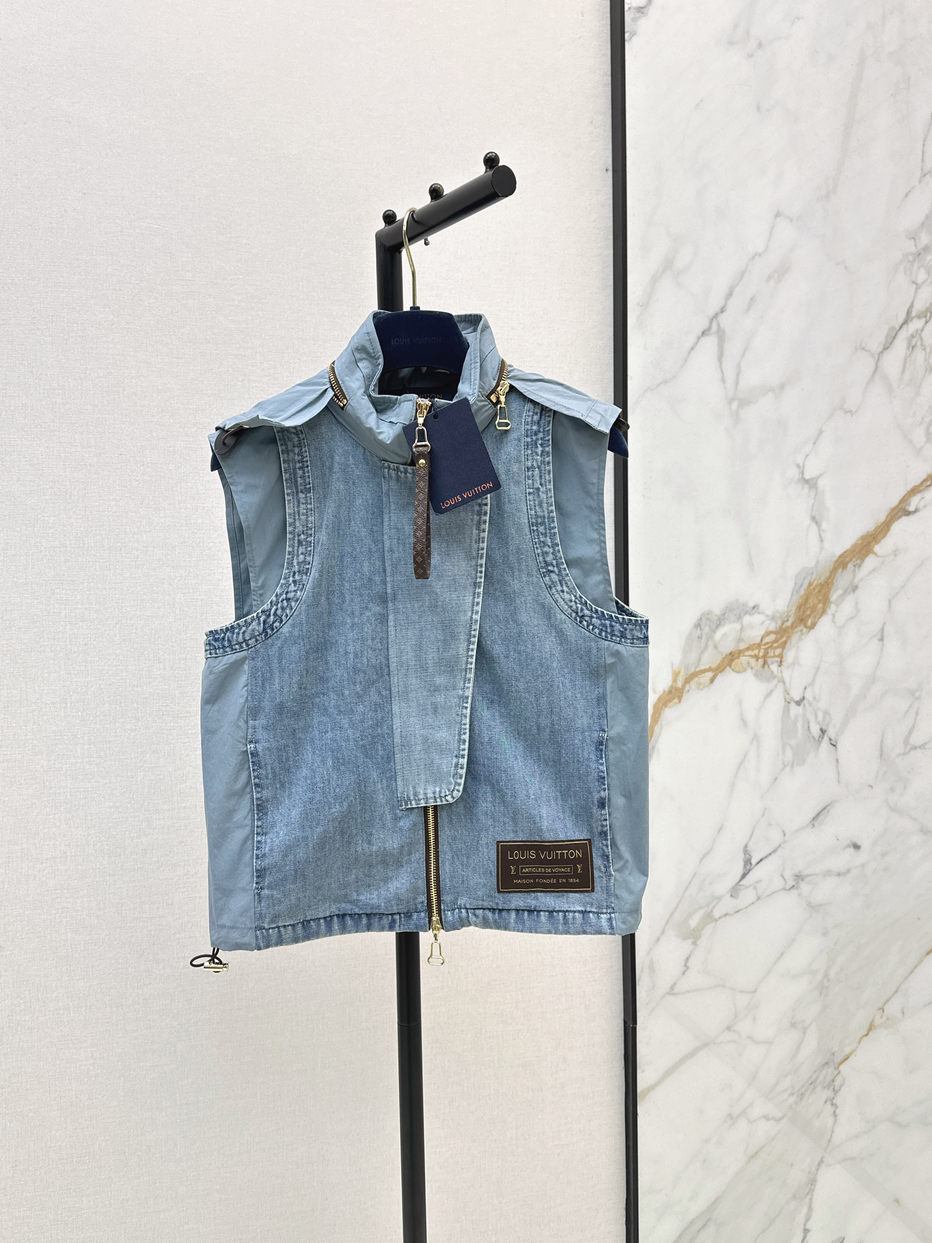 Louis 26SS Washed Utility Denim Vest