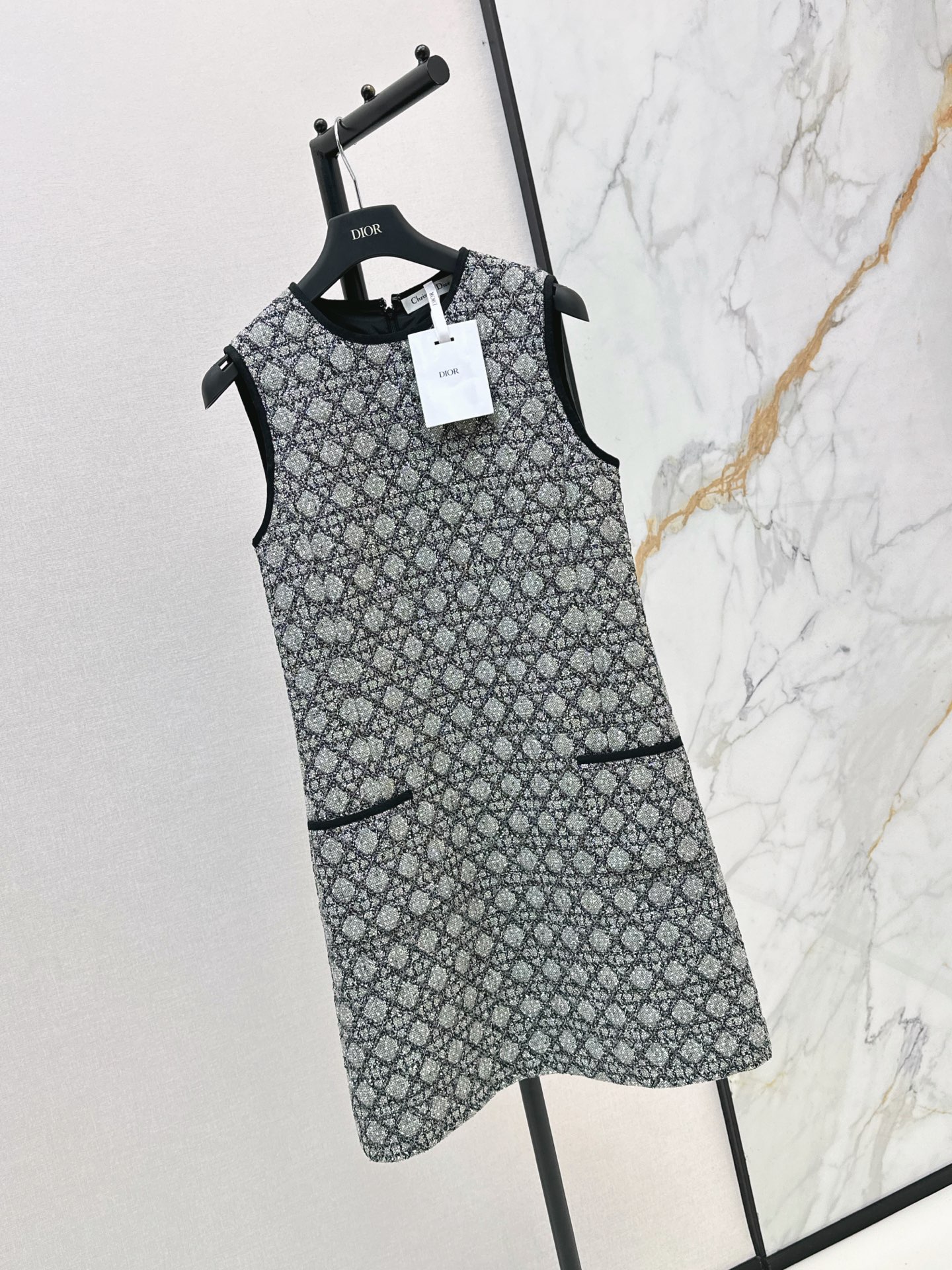 CD 26ss rhinestone tweed dress