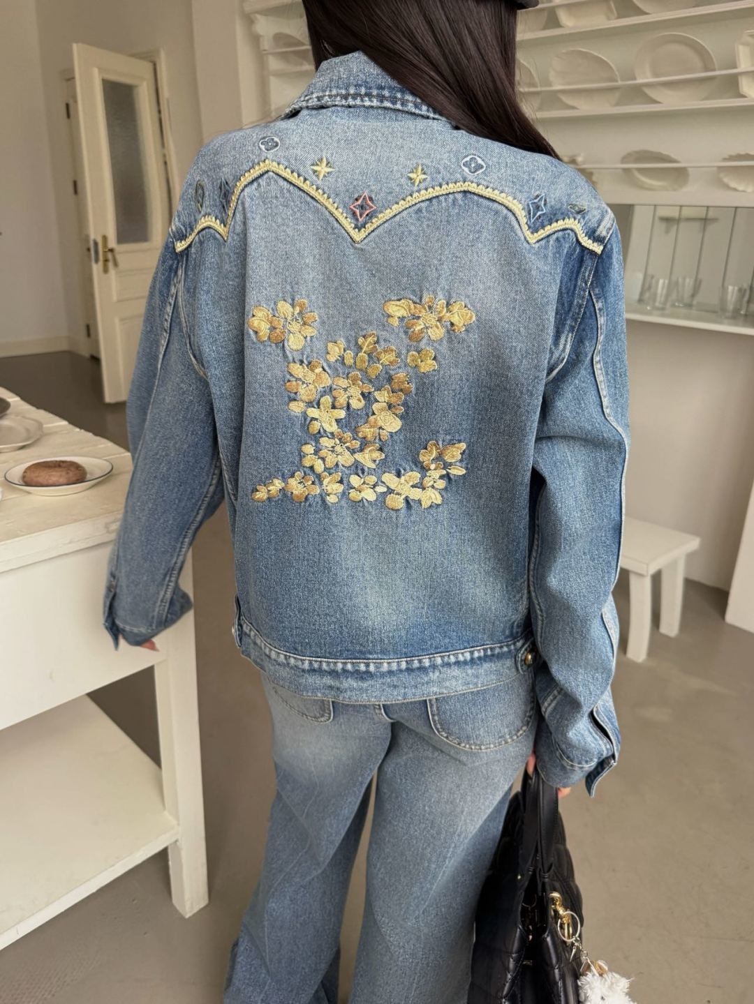 Loui 26ss embroidery denim shirts