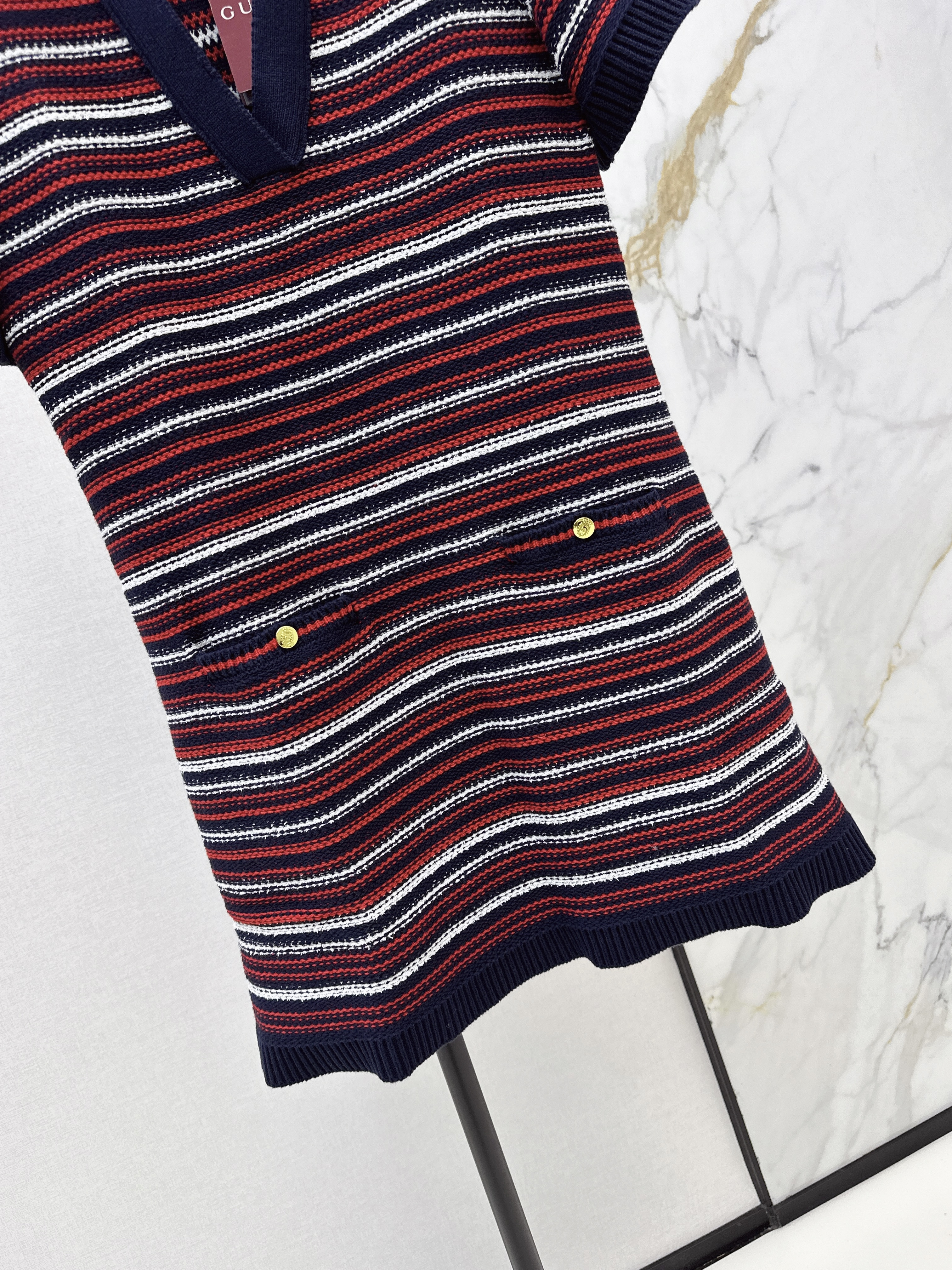 Guc 26ss stripe dress